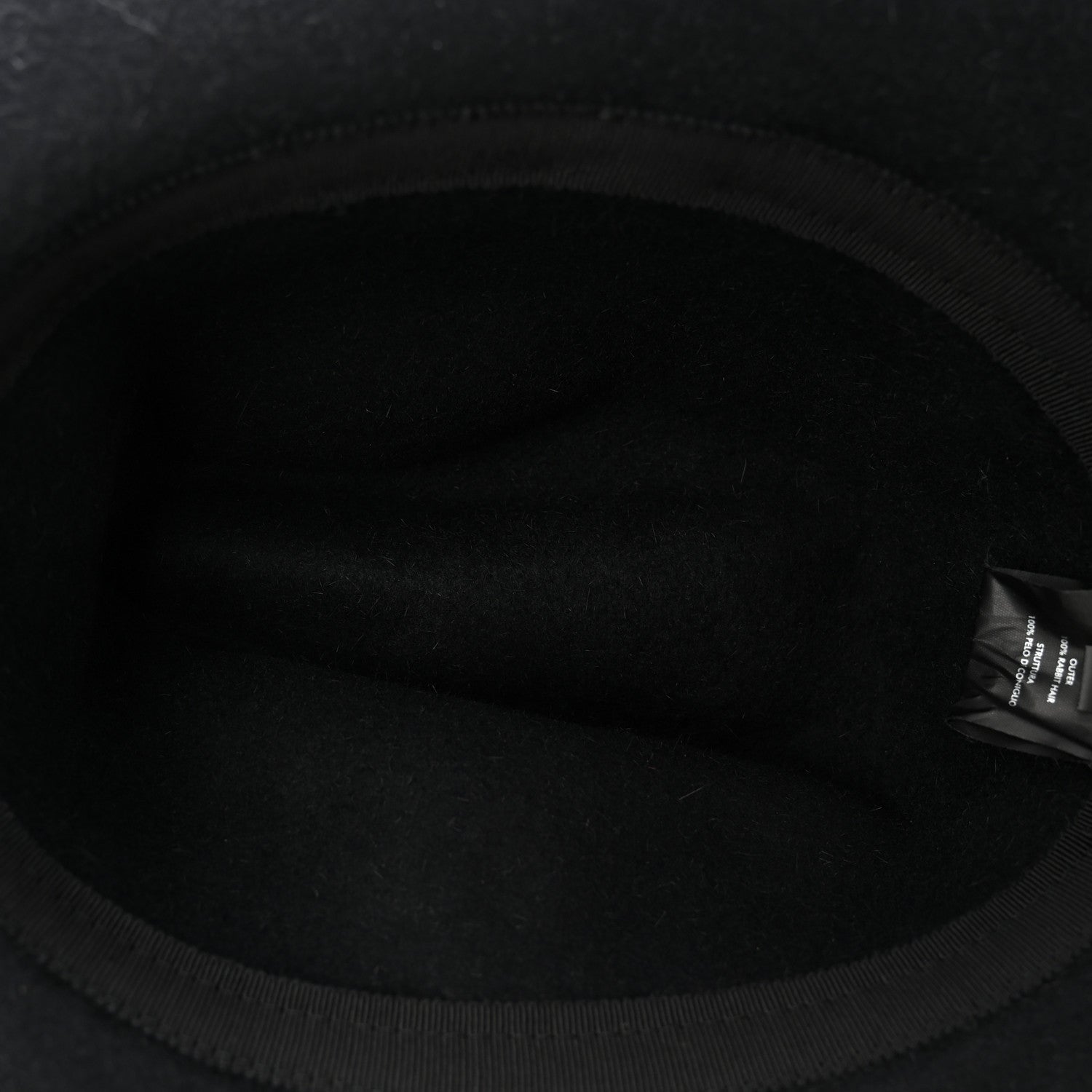 Rabbit Fur Felt Hat L Black