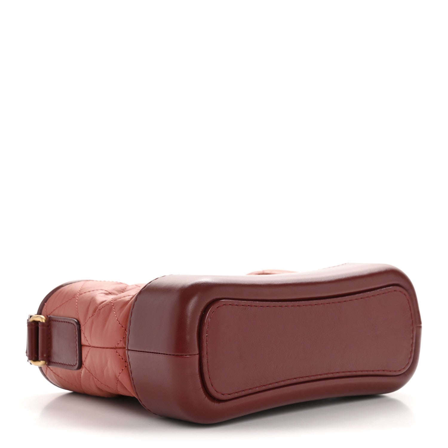 Aged Calfskin Quilted Small Gabrielle Hobo Red
