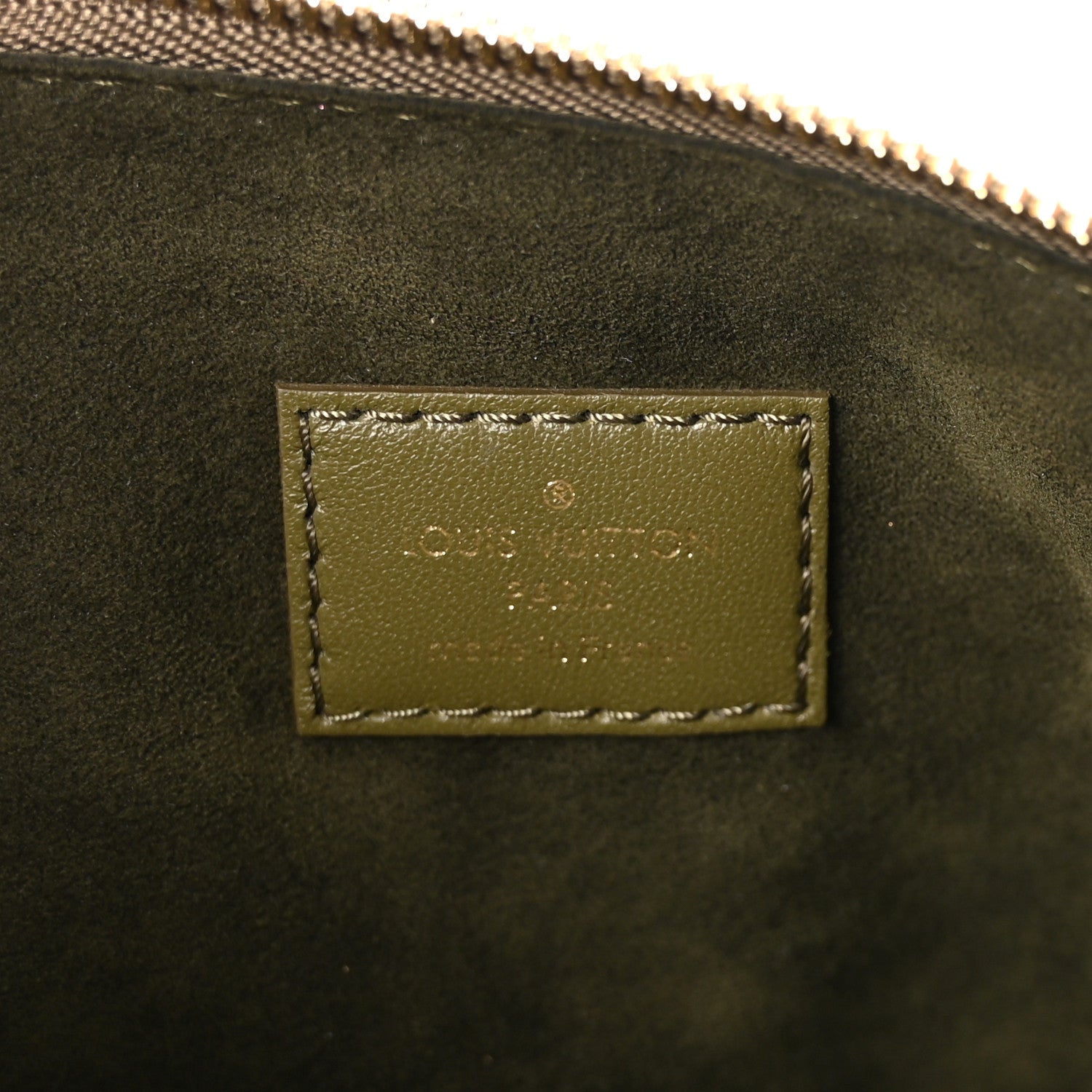 Lambskin Embossed Monogram Coussin MM Khaki