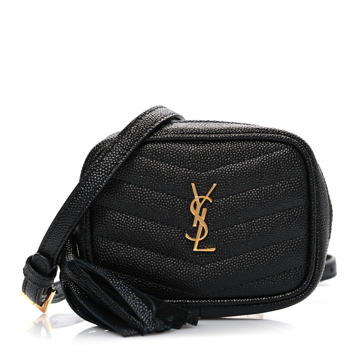 Grain De Poudre Matelasse Monogram Baby Lou Camera Bag Black