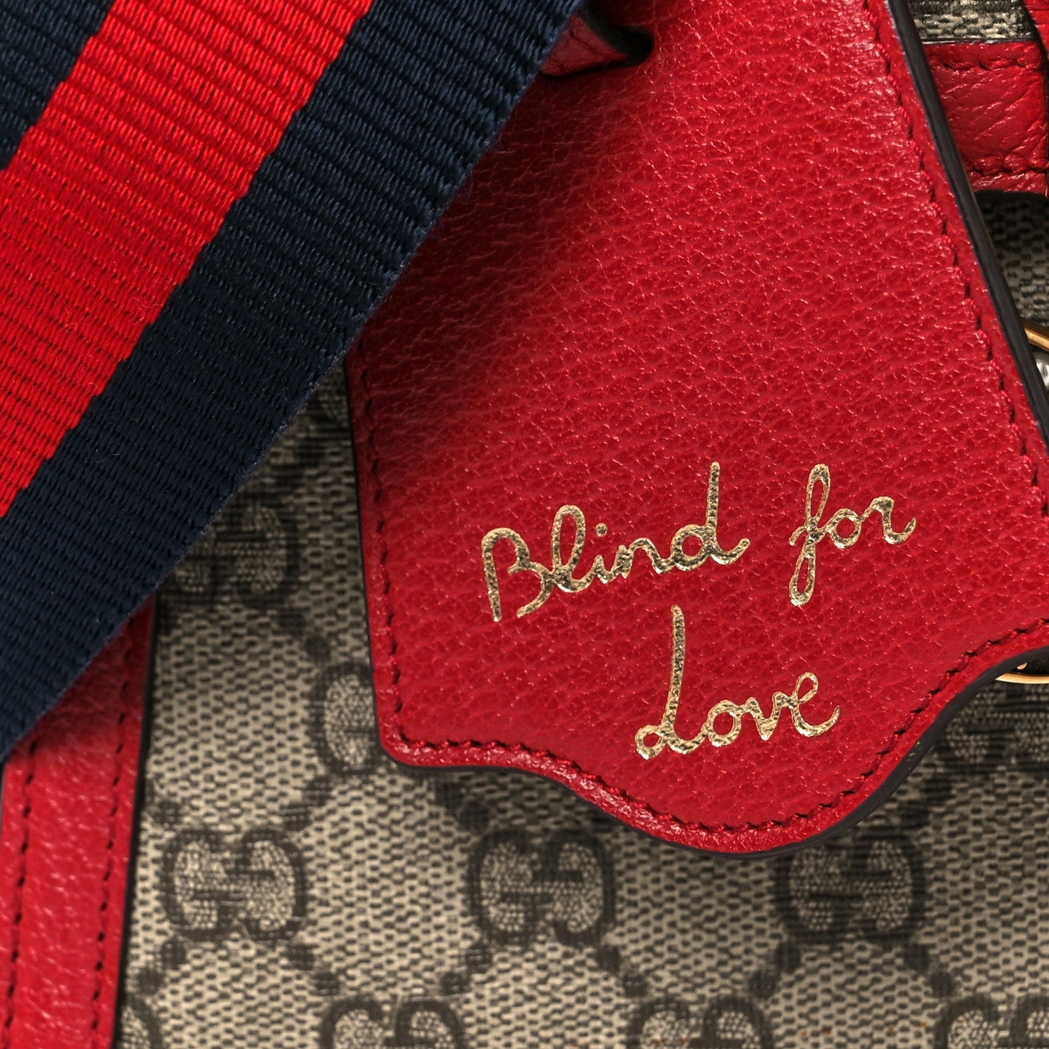 GG Supreme Monogram Small Queen Margaret Top Handle Bag Red