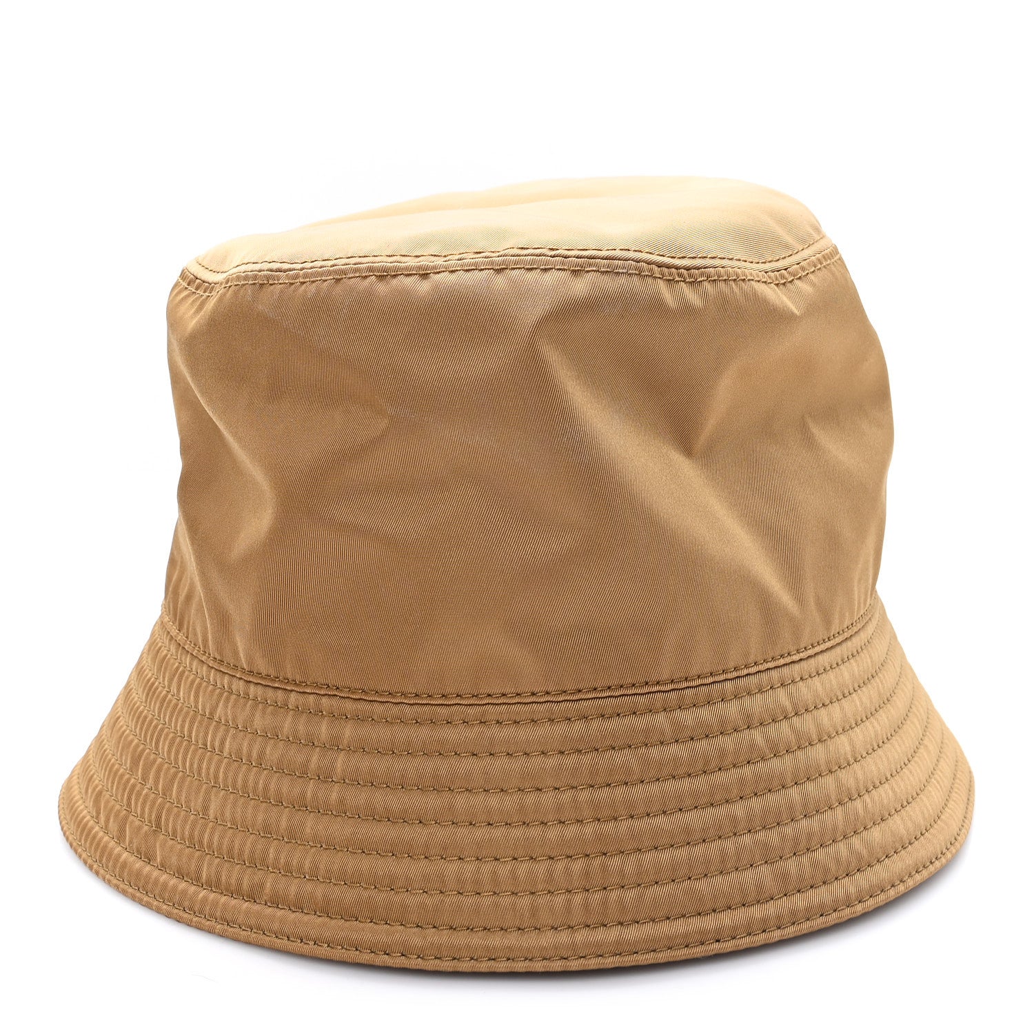 Re-Nylon Metal Triangle Logo Mens Bucket Hat L Tabacco