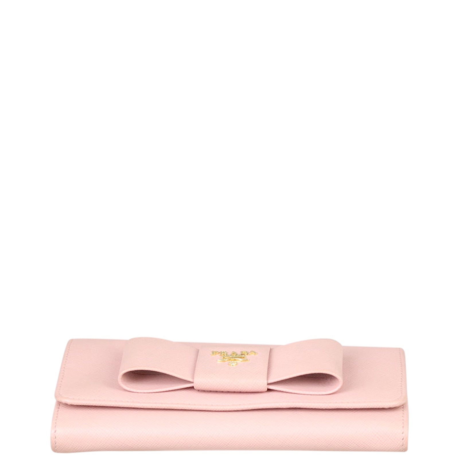 Prada Saffiano Lux Bow Wallet on Strap