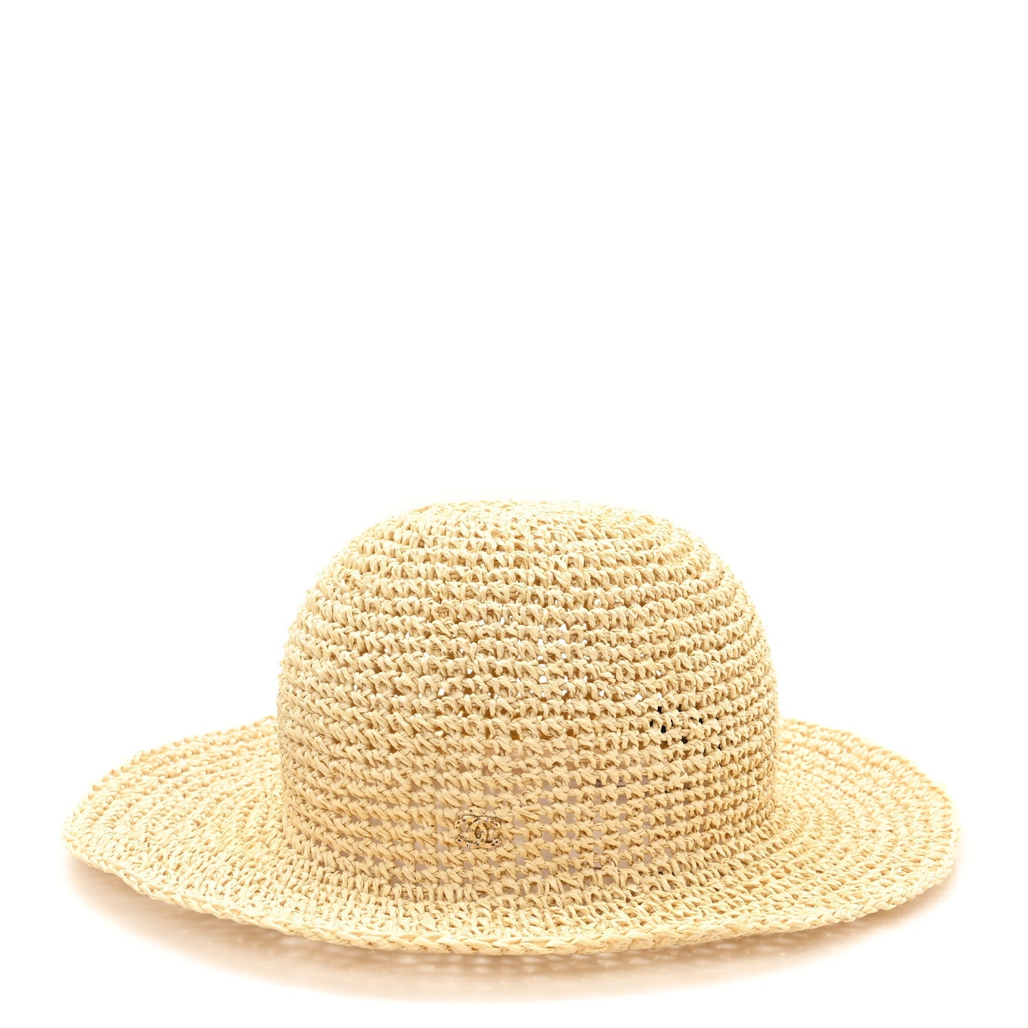 Straw Wide Brim Hat L Beige
