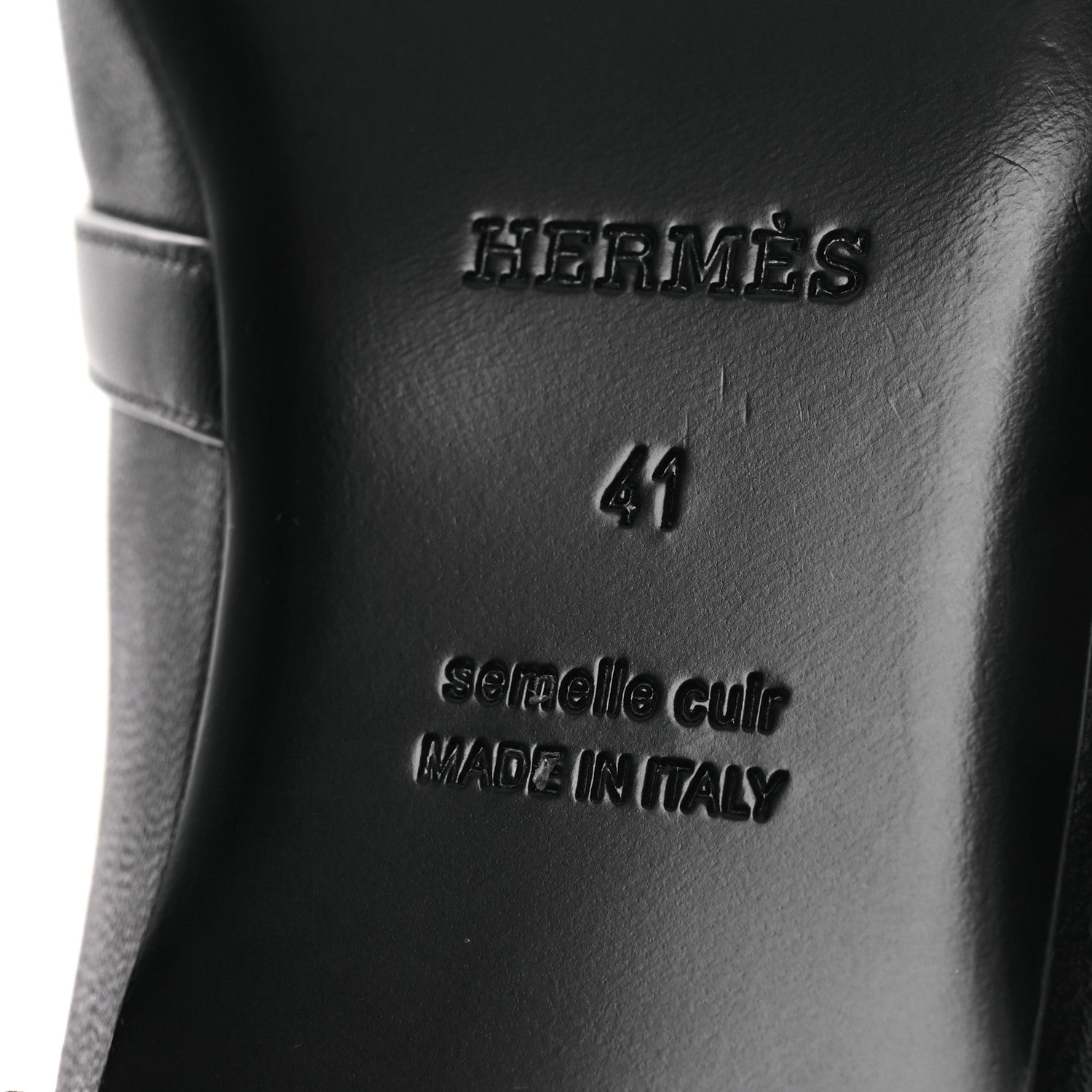 Glazed Calfskin Oz Mules 41 Black