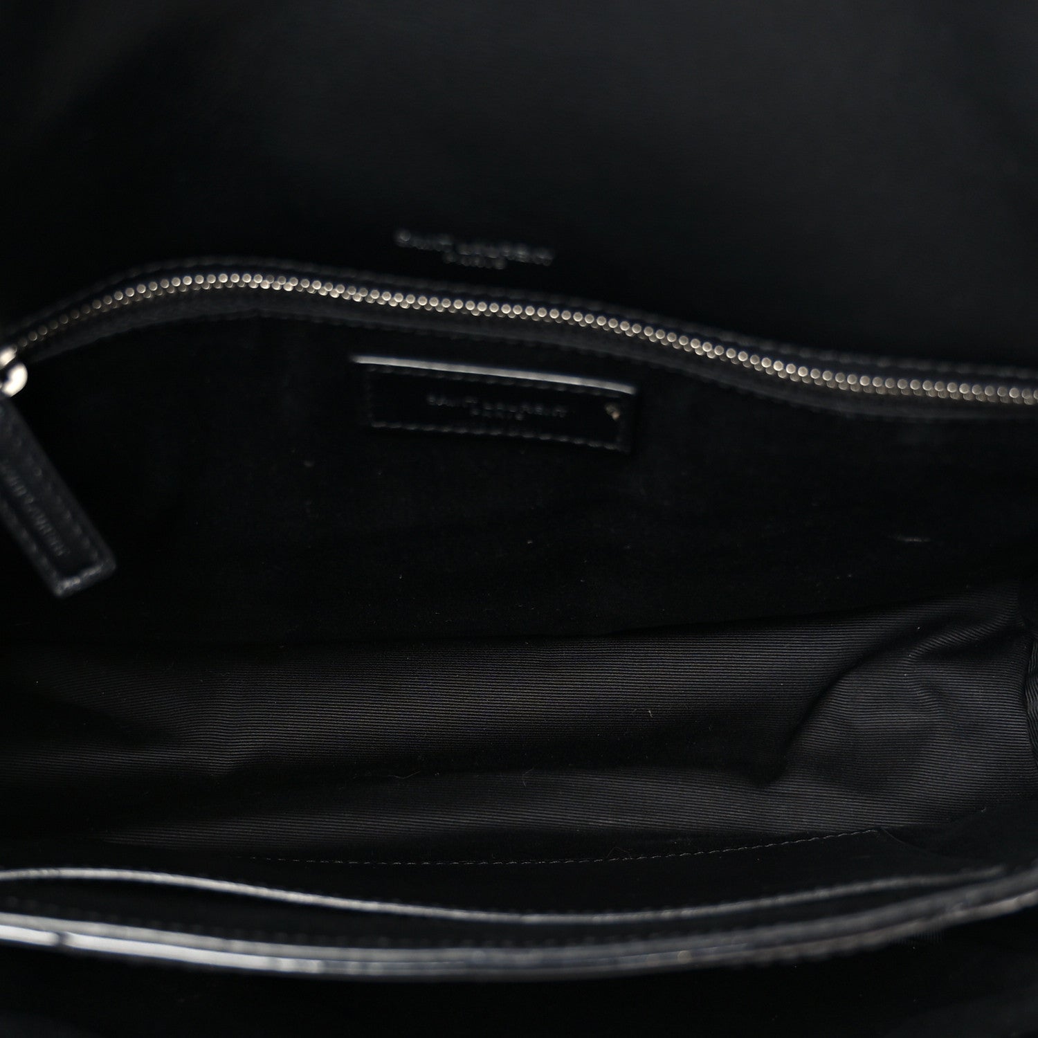 Faux Patent Matelasse Monogram Medium Niki Chain Satchel Black
