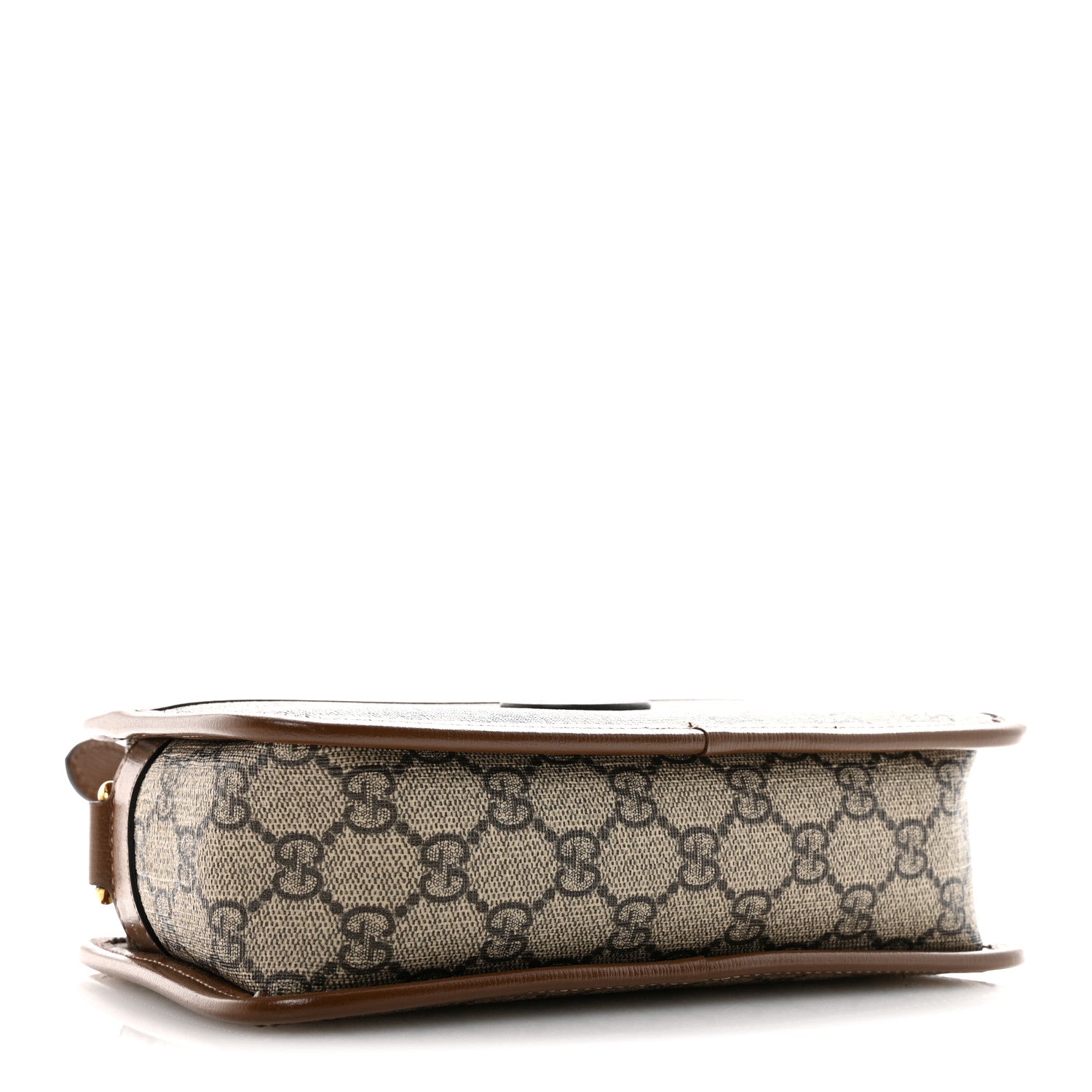 GG Supreme Monogram Azalea Calfskin Mini Retro Interlocking G Shoulder Bag Beige Ebony Brown Sugar