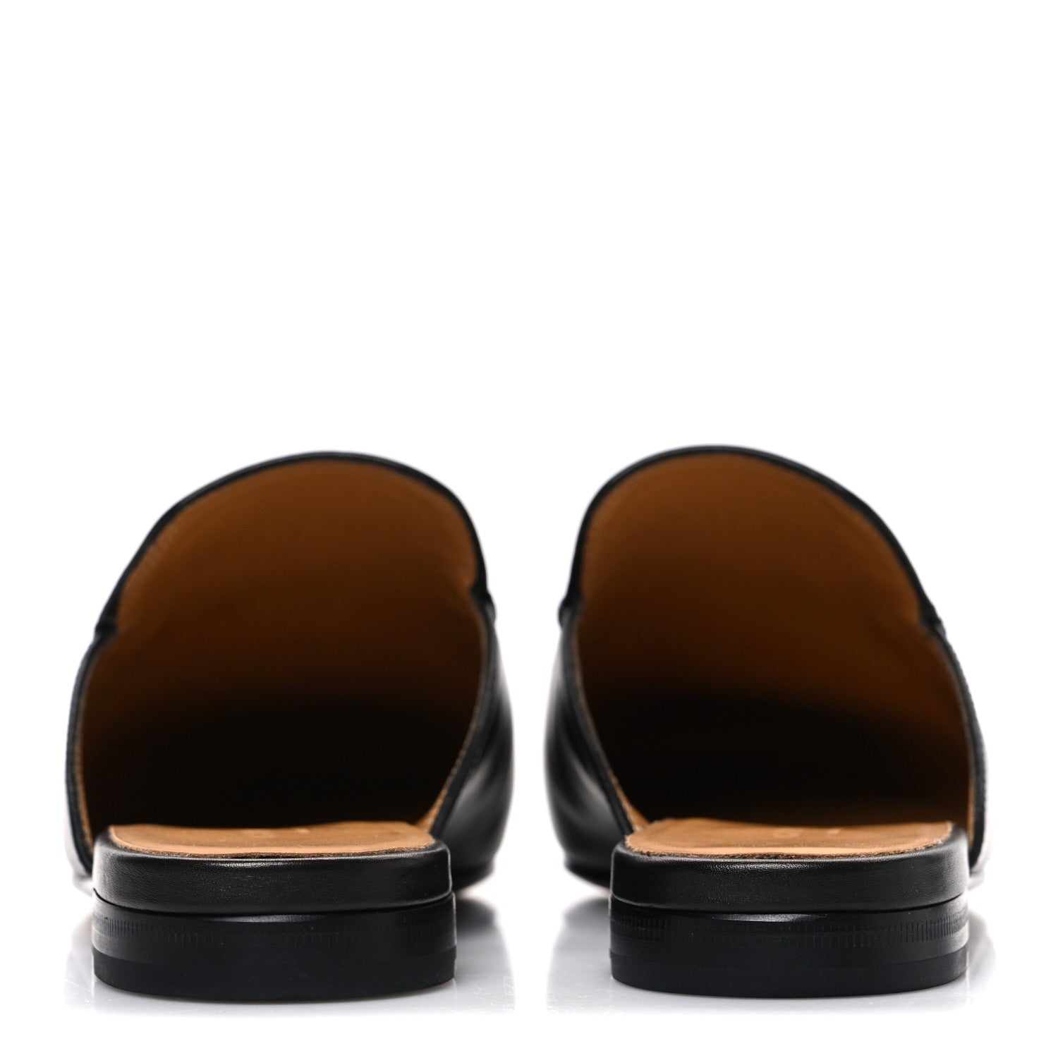 Calfskin Womens Princetown Slippers 36.5 Black