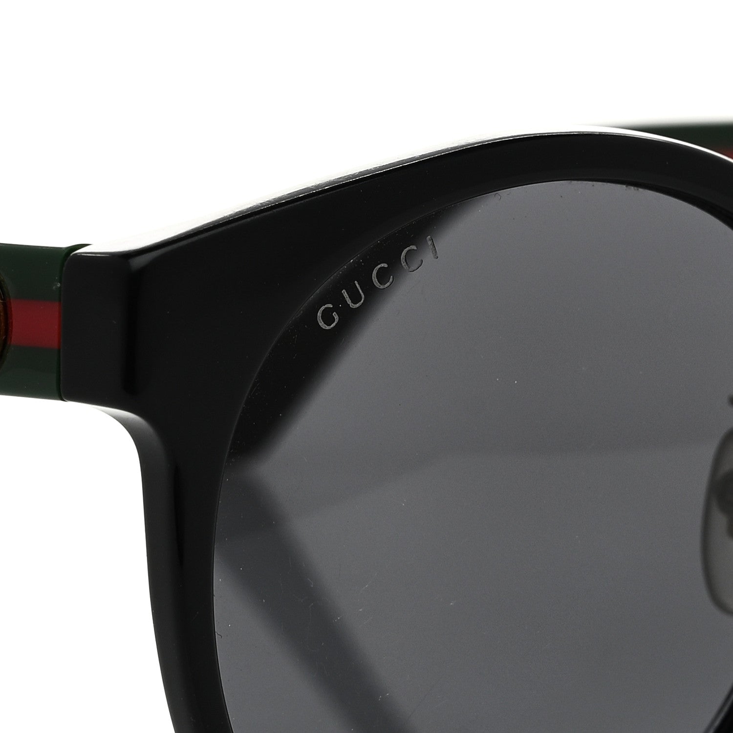Acetate Round Frame Web Sunglasses GG0416SK Black