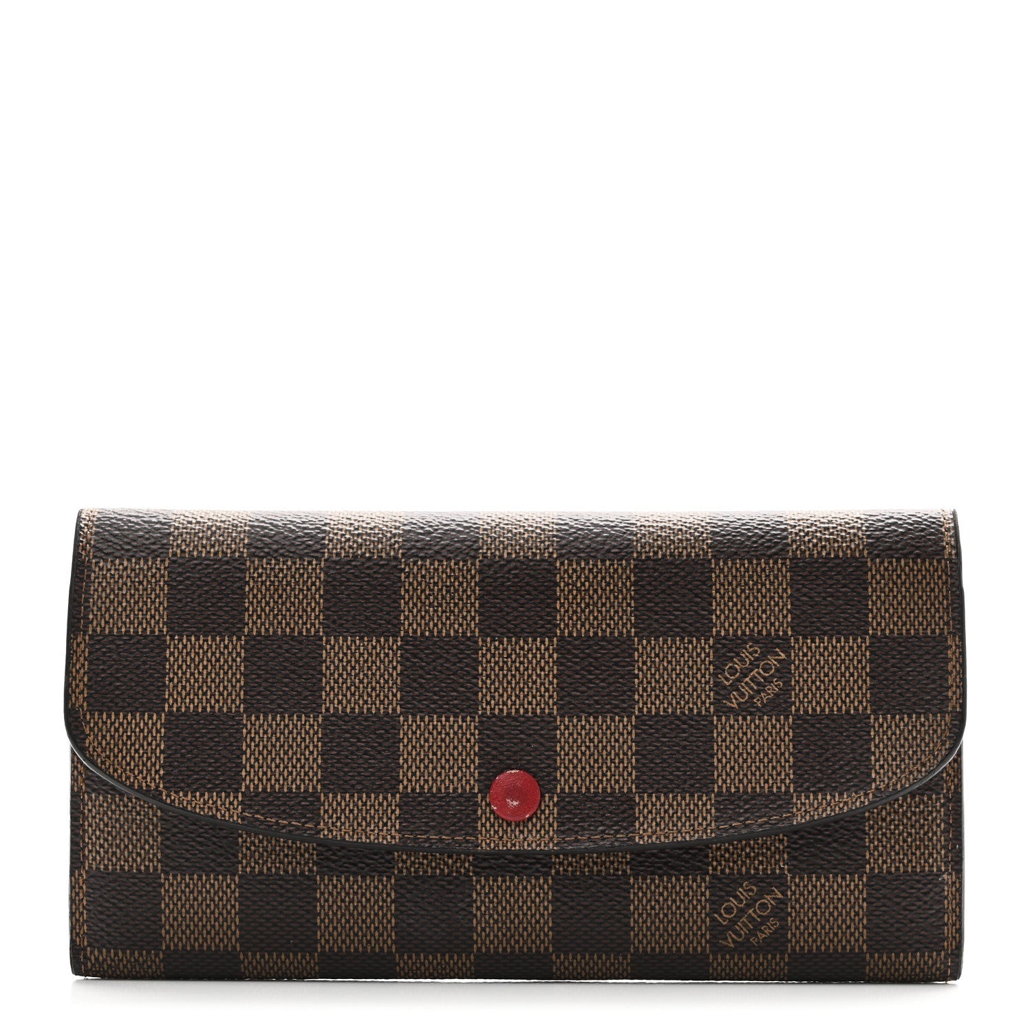 Damier Ebene Emilie Wallet Red