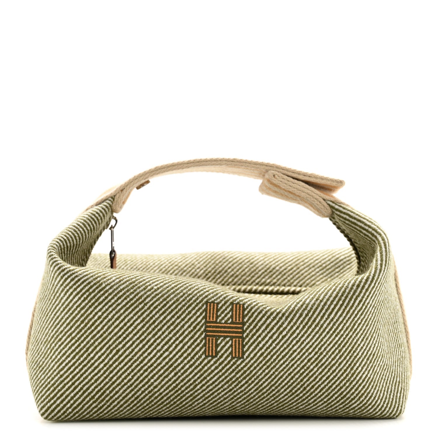 Wool Small Bride-A-Brac H Natte Pouch Vert Foret