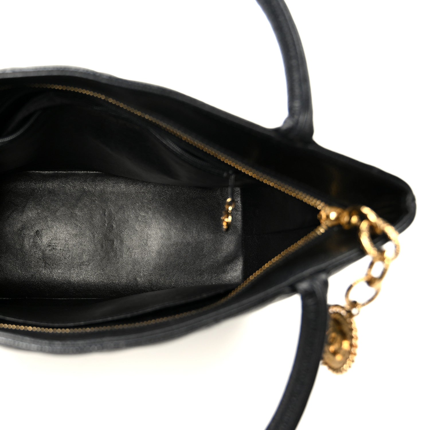 Caviar Quilted Medallion Tote Black