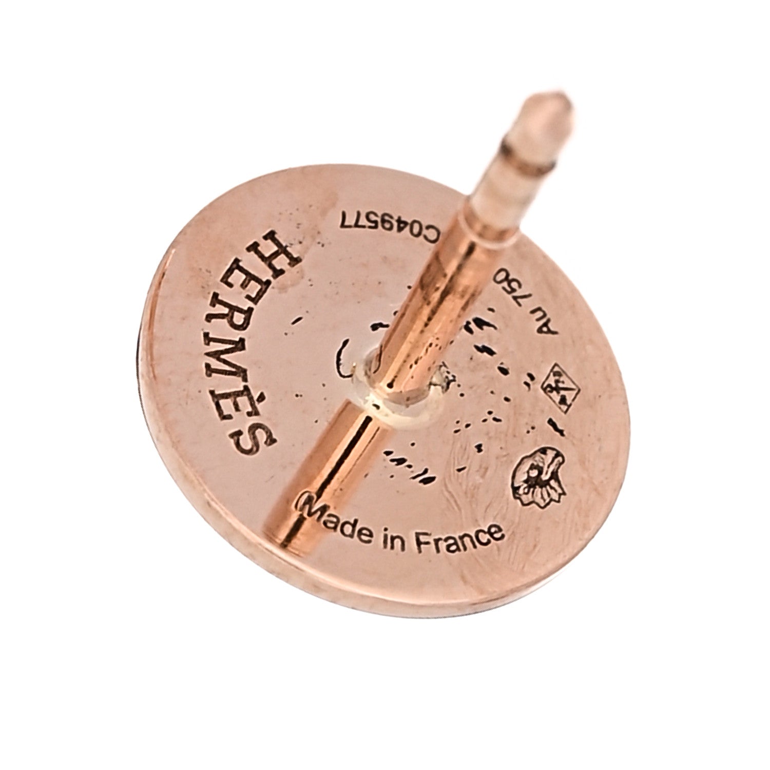 18K Rose Gold TPM Ex-Libris Stud Earrings