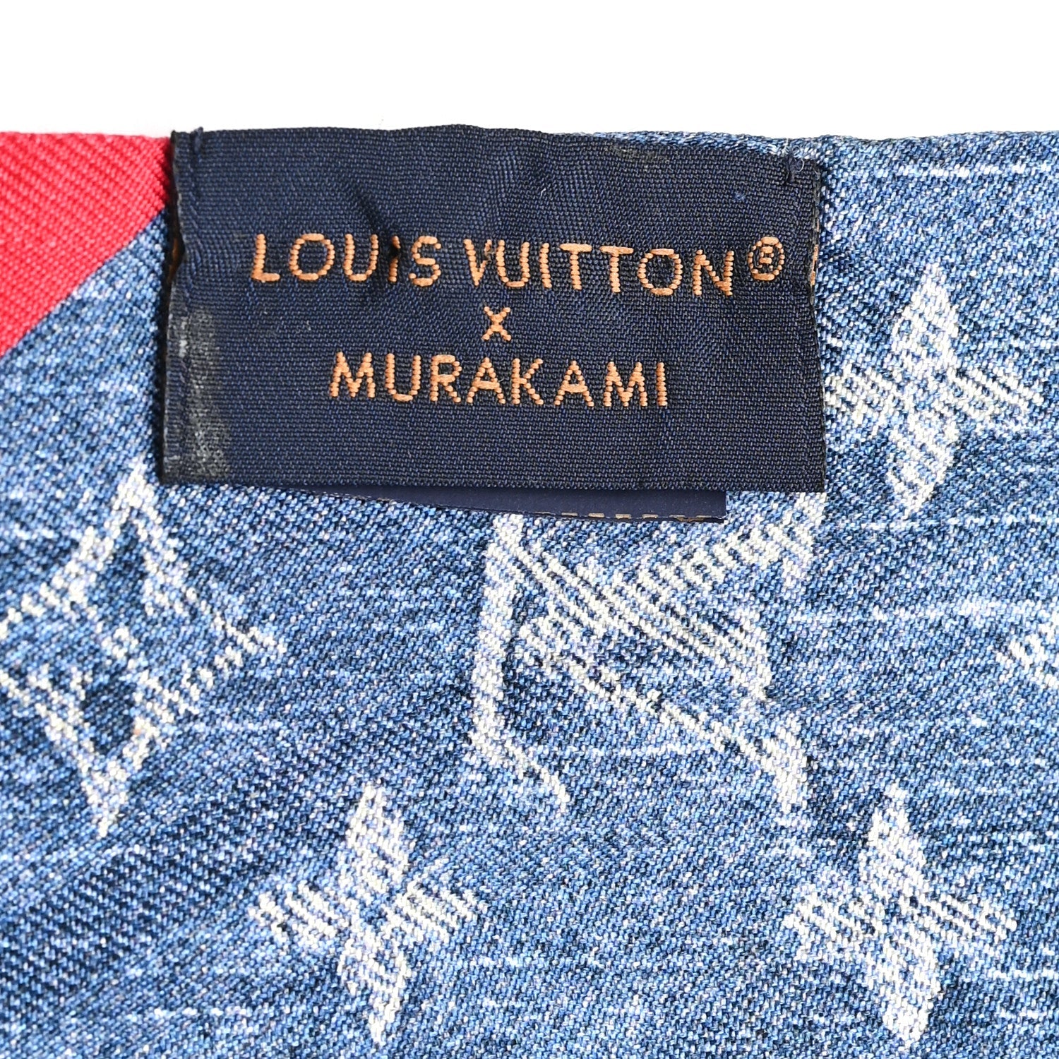 LV X TM Silk Monogram Cerises Bandeau Denim Blue