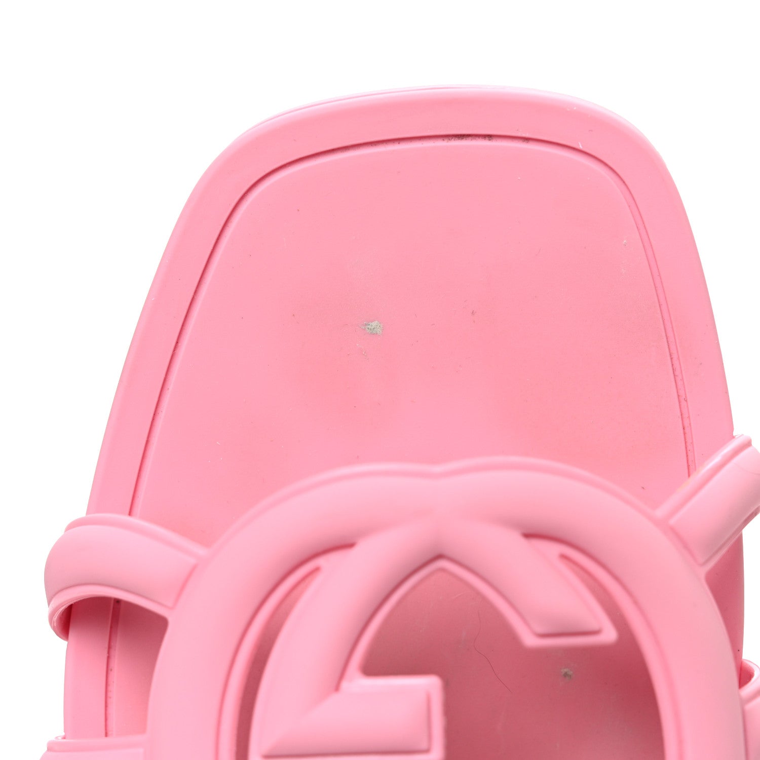 Rubber Interlocking G Womens Slide Sandals 38 Wild Rose