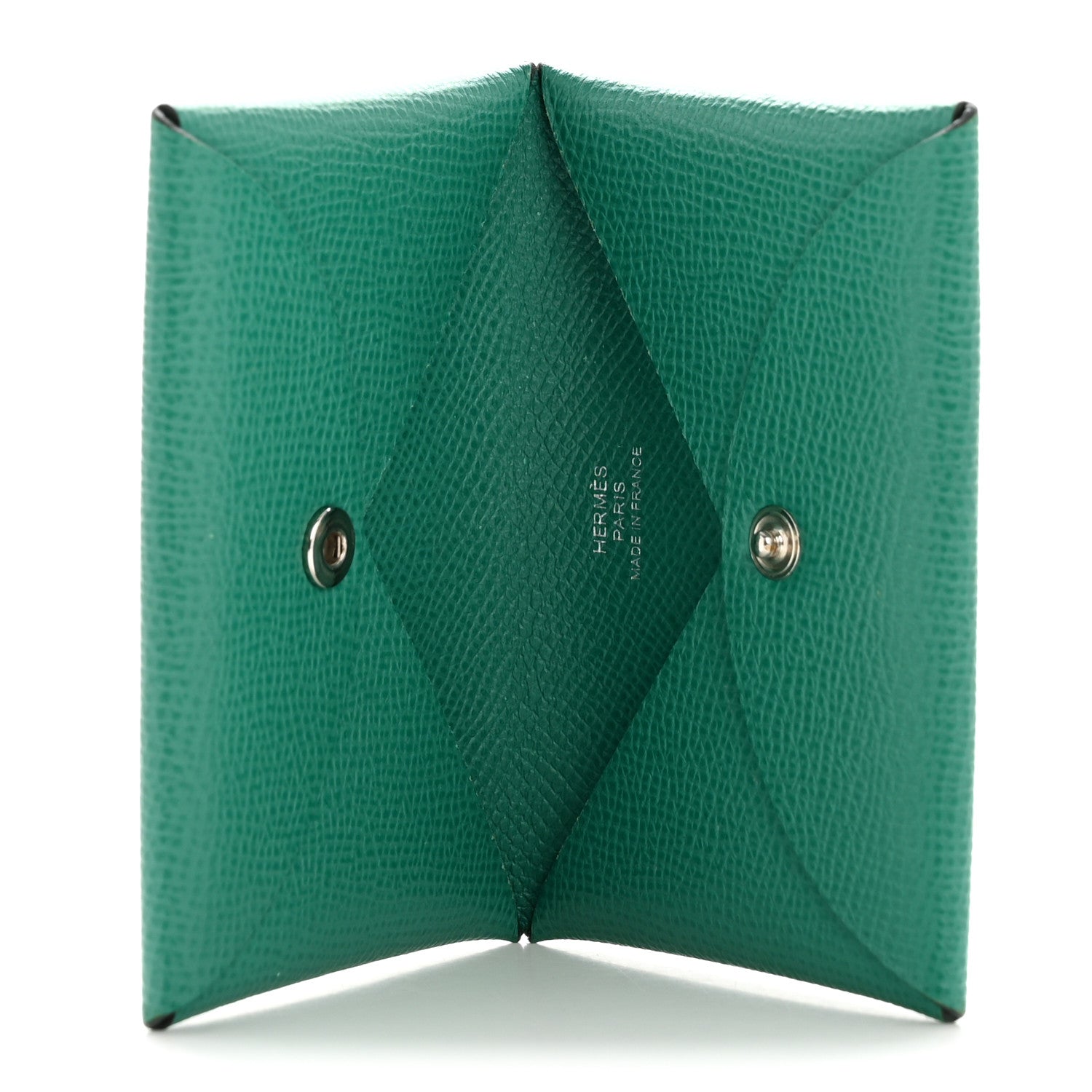 Epsom Calvi Card Case Vert Jade