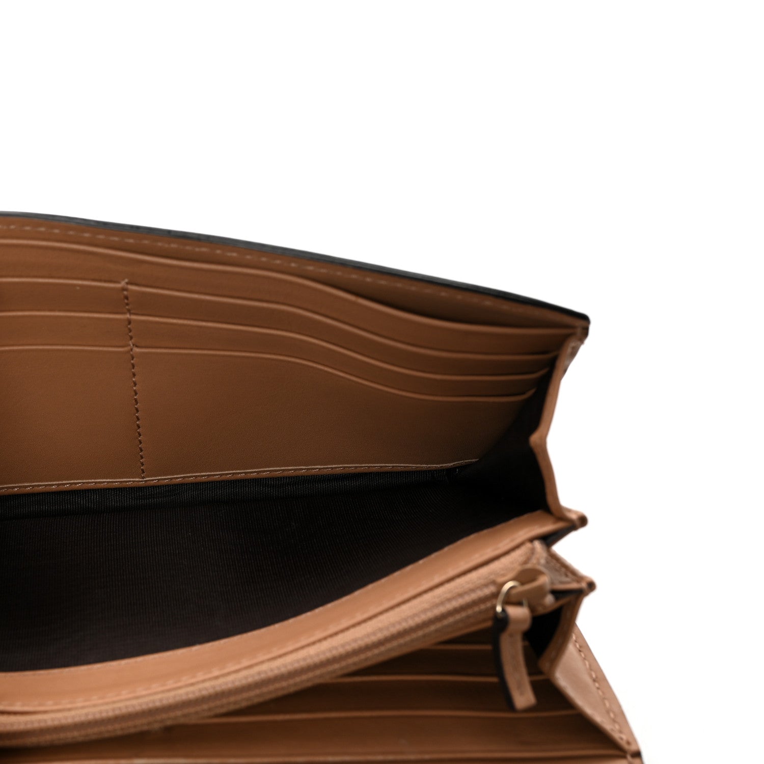 Moon Calfskin Icon Continental Wallet Camelia