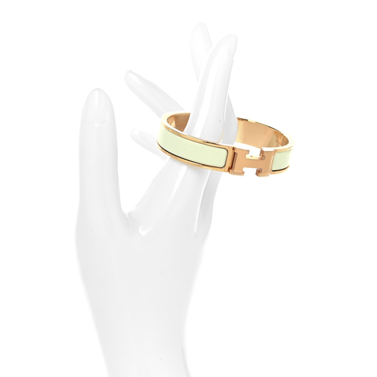 Enamel Narrow Clic Clac H Bracelet PM Vert Fizz