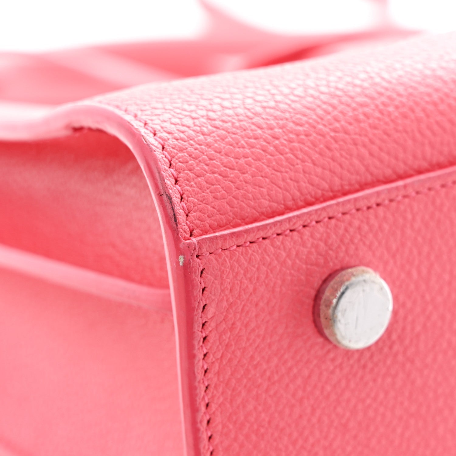 Grained Calfskin Small Sac De Jour Rose Clair