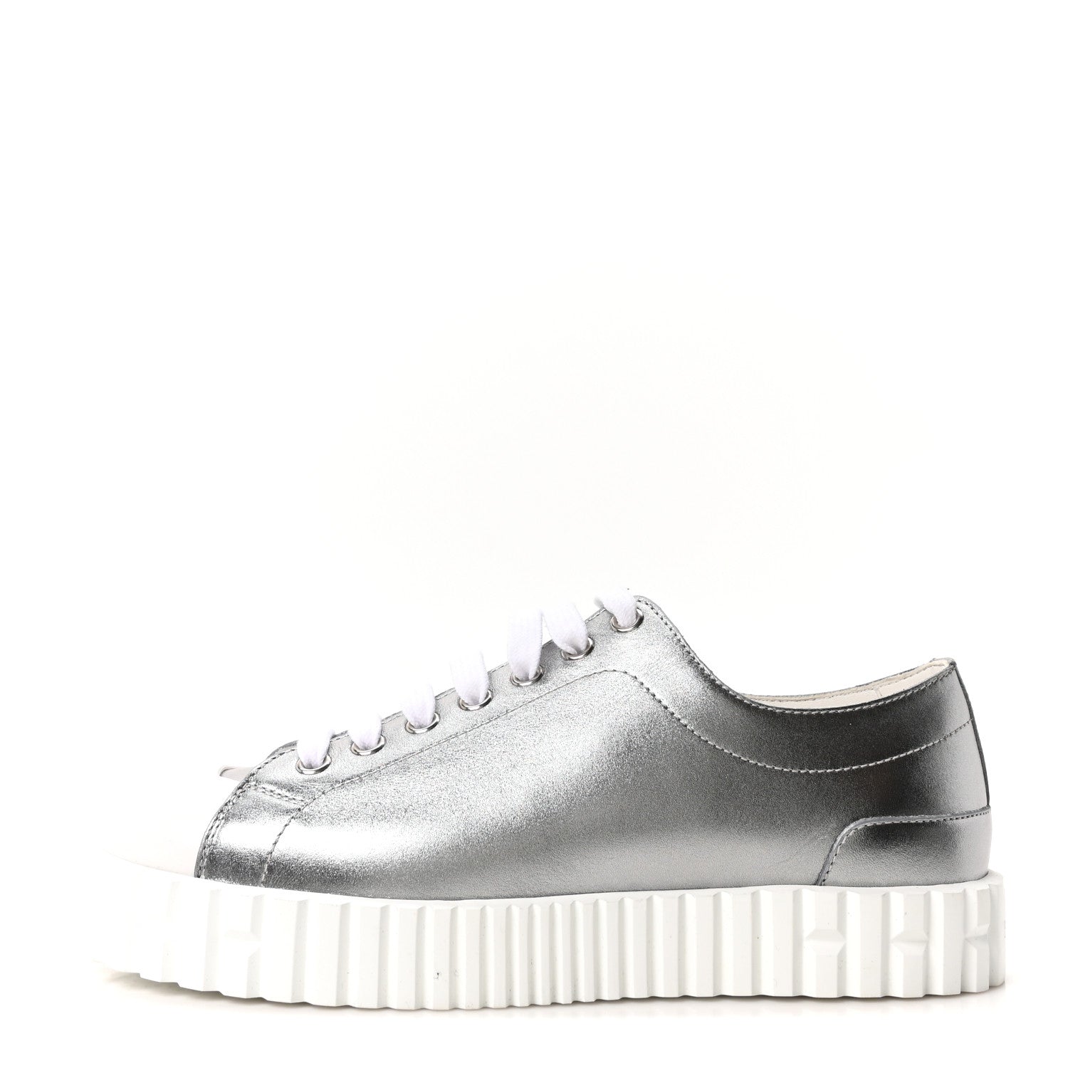 Metallic Calfskin Cross Sneakers 36.5
