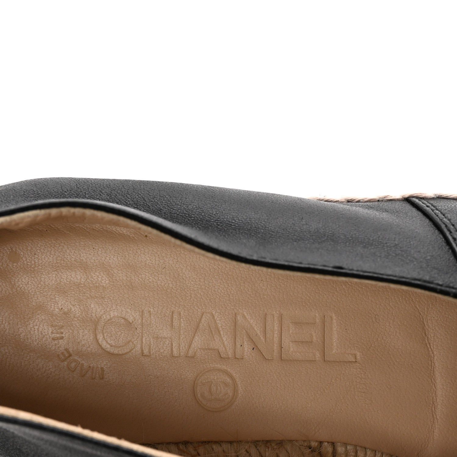 Lambskin CC Espadrilles 37 Black
