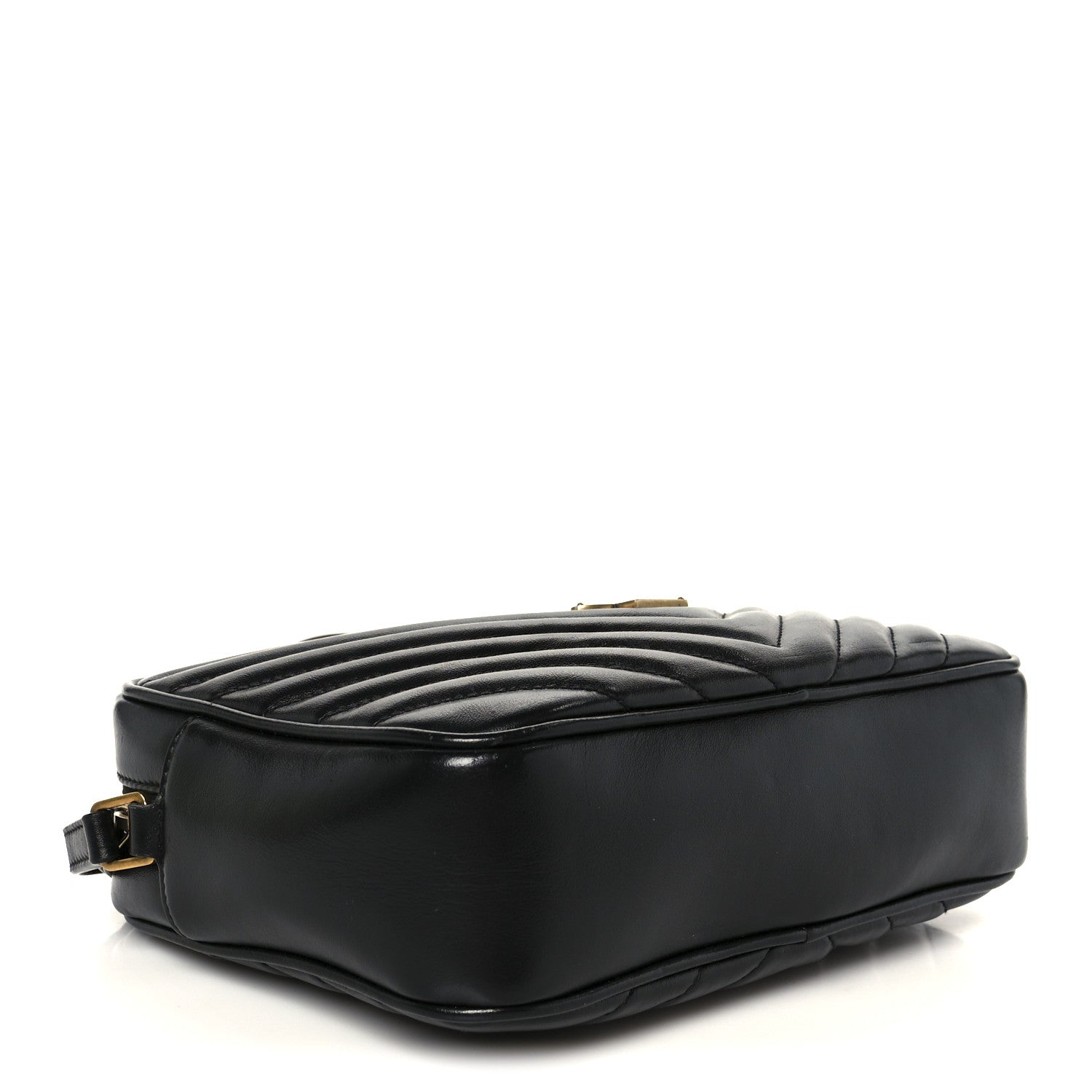 Calfskin Matelasse Monogram Lou Camera Bag Black