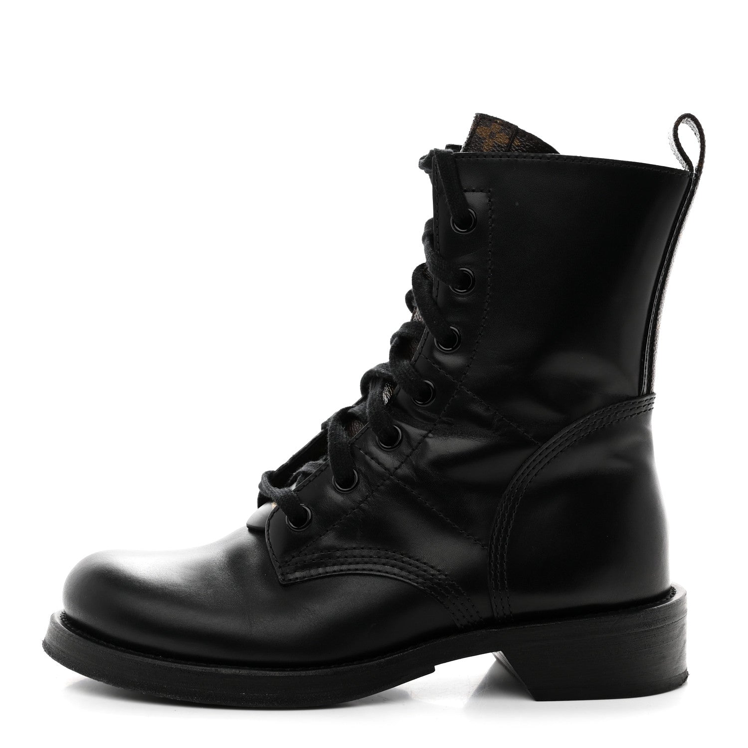 Calfskin Monogram Metropolis Flat Ranger Boots 39 Black