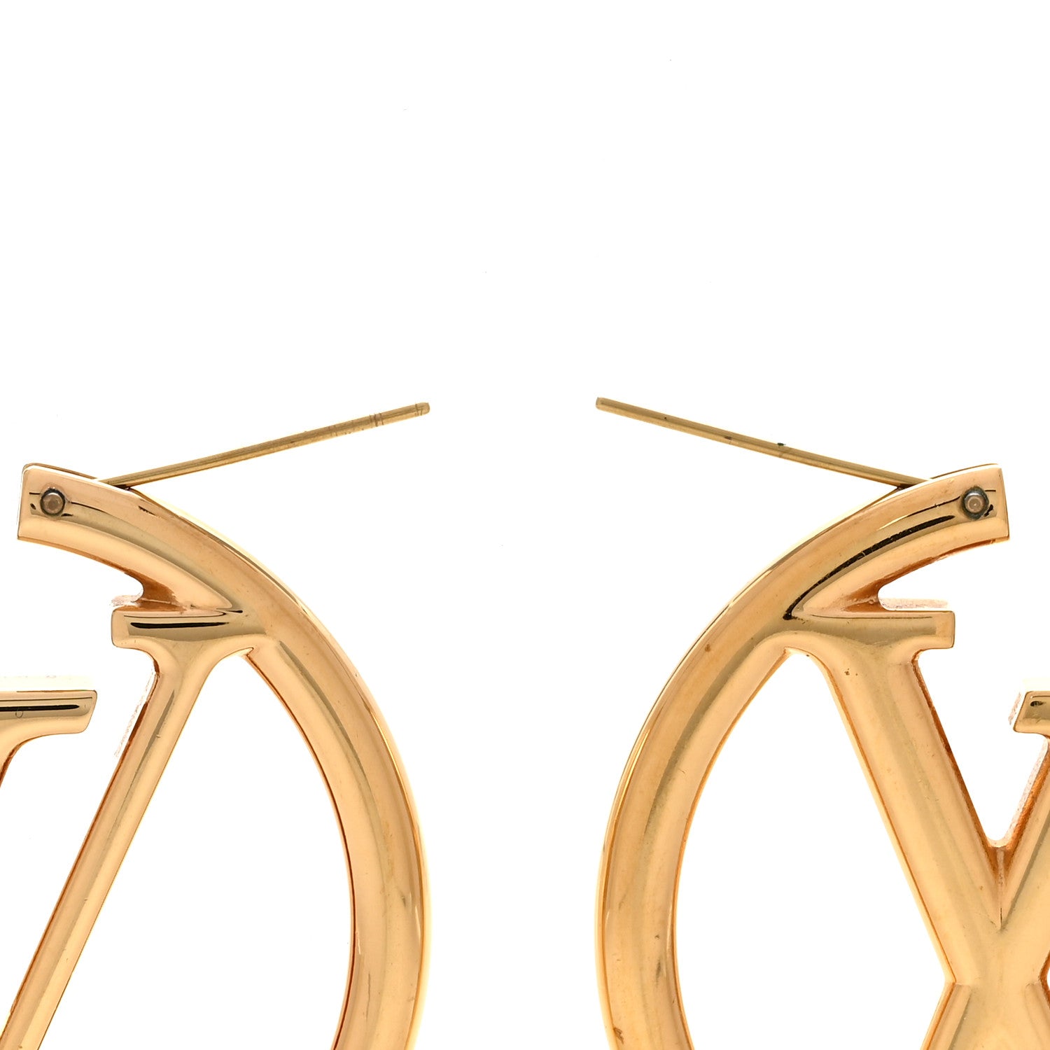 Metal Louise Hoop Earrings Gold