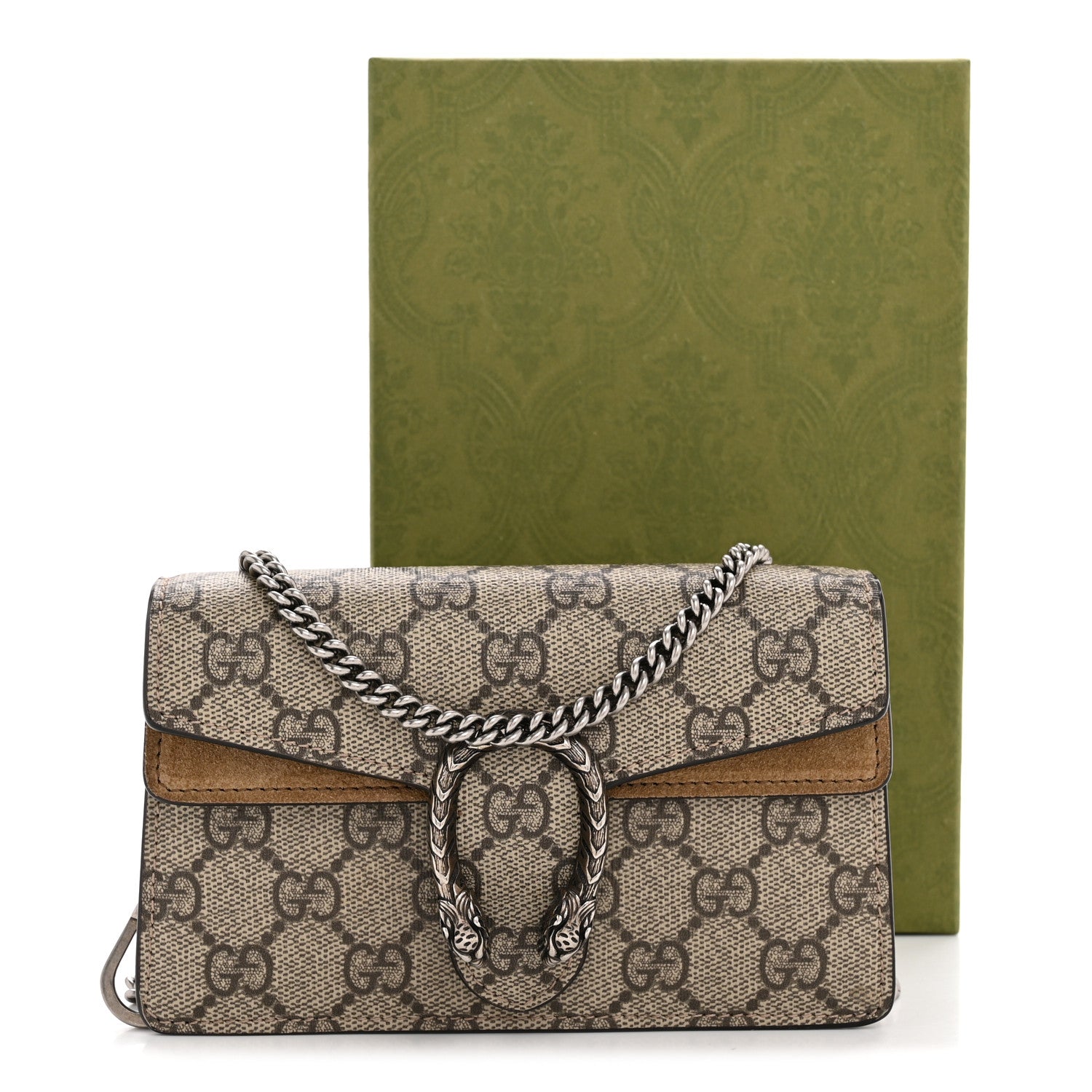 GG Supreme Monogram Super Mini Dionysus Shoulder Bag Taupe
