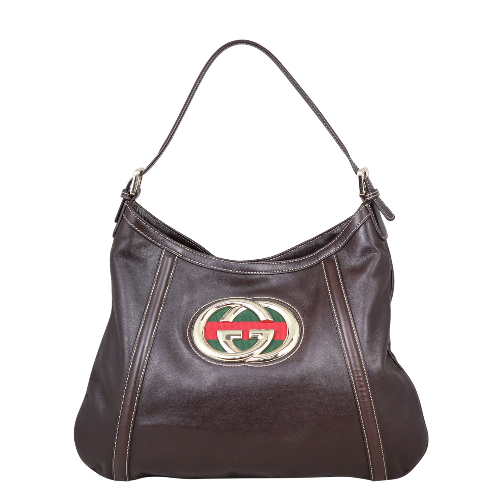 Gucci Leather Britt Hobo Medium