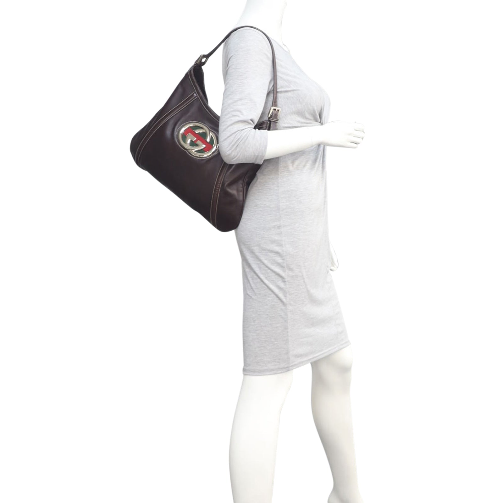 Gucci Leather Britt Hobo Medium