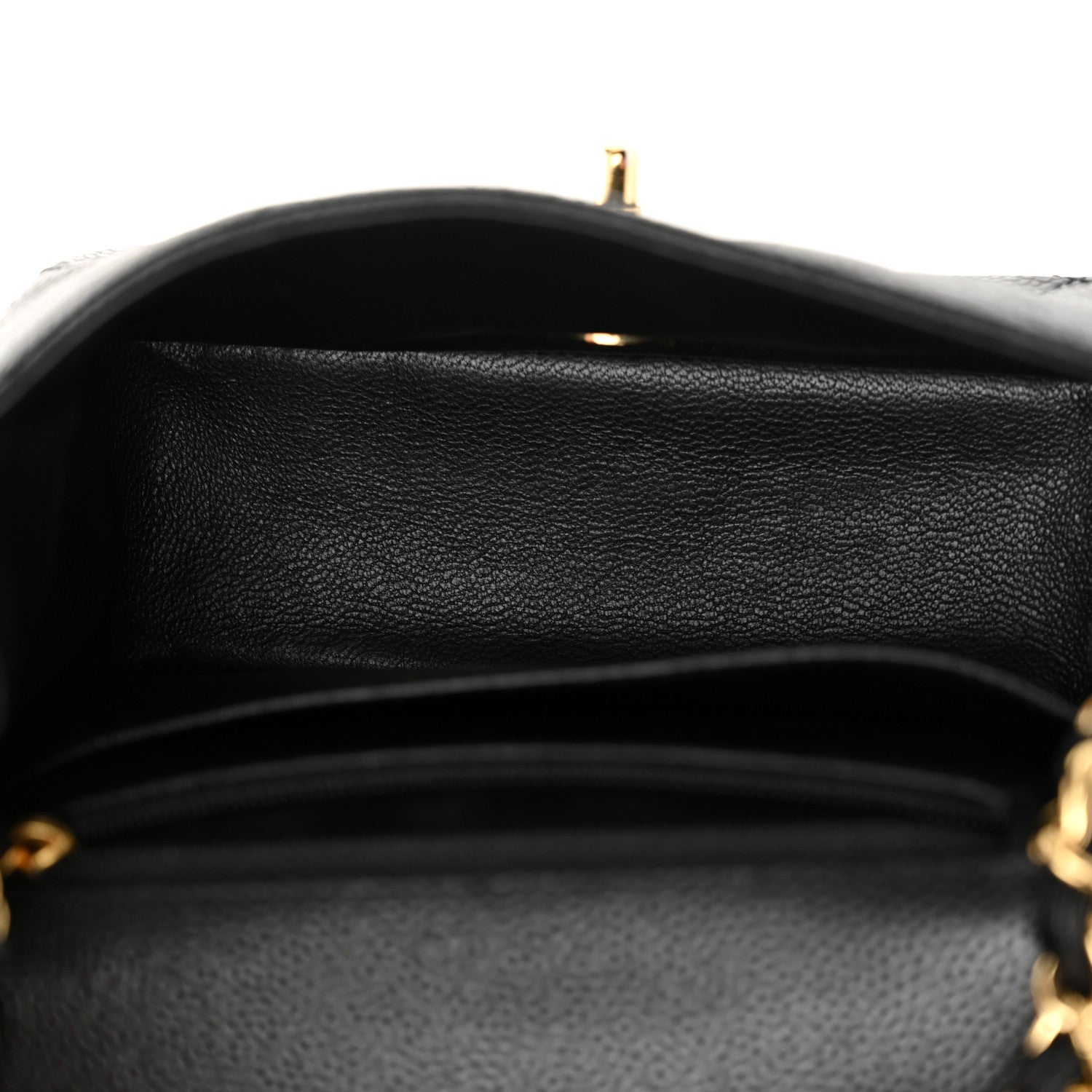 Caviar Quilted Mini Square Flap Black