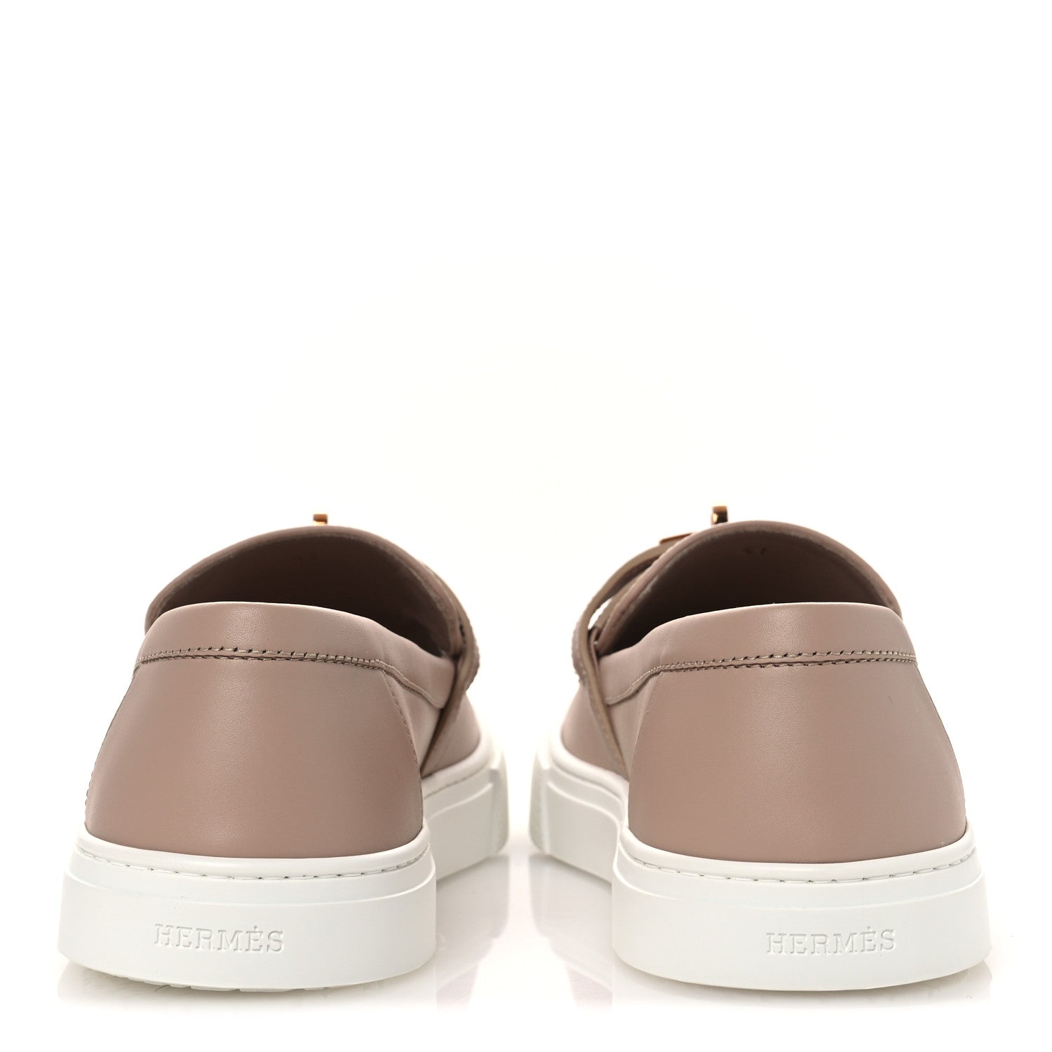 Calfskin Game Slip On Sneakers 41 Beige Nude
