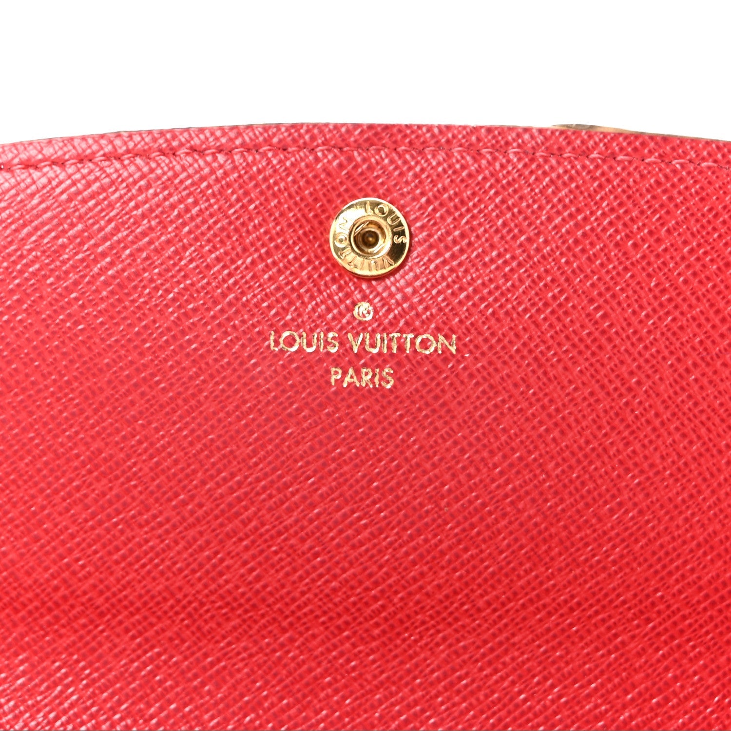 Damier Ebene Emilie Wallet Red