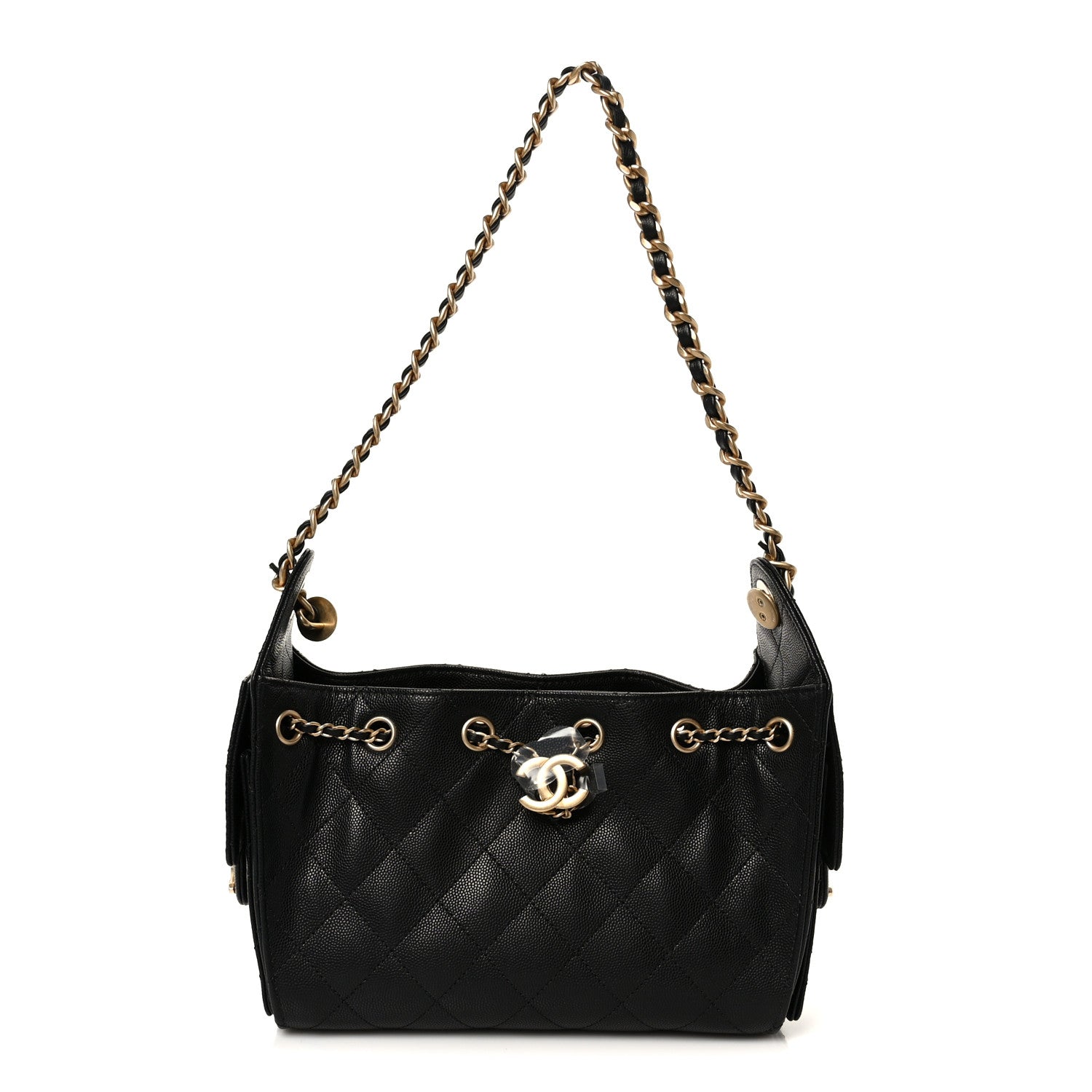 Caviar Quilted Mini Chanel 25 Handbag Black