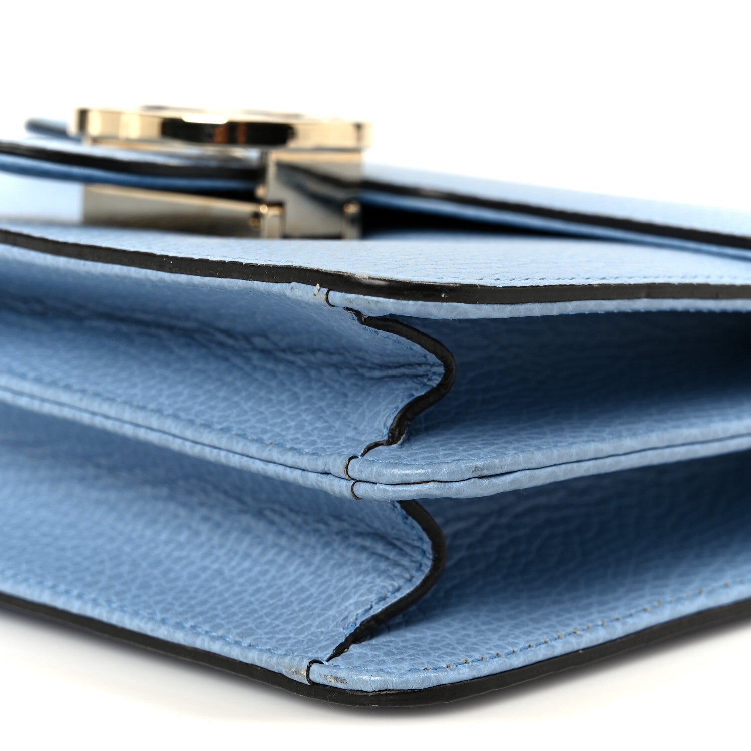Dollar Calfskin Small Interlocking G Shoulder Bag Mineral Blue