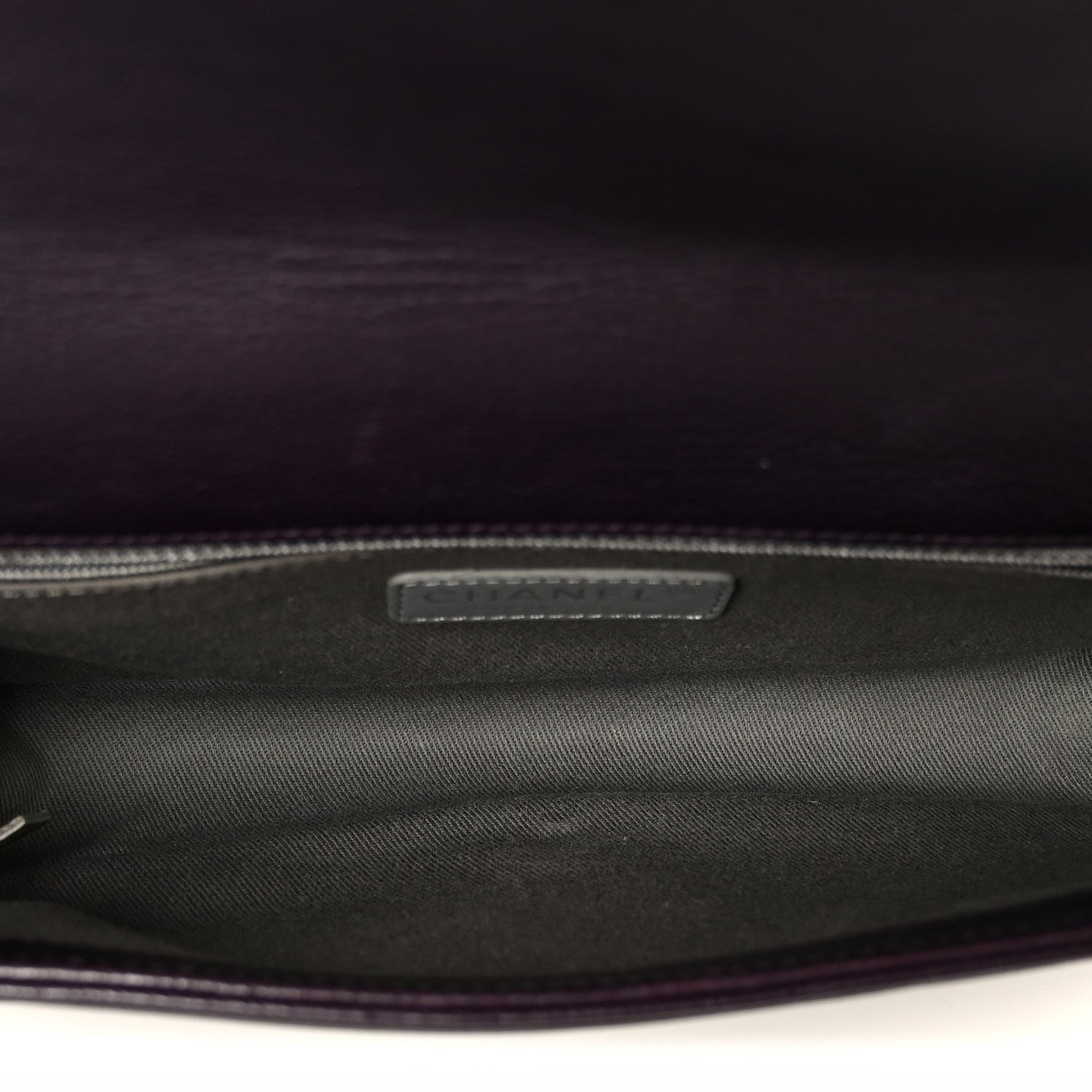 Calfskin Crystal Embossed Medium Boy Flap Plum