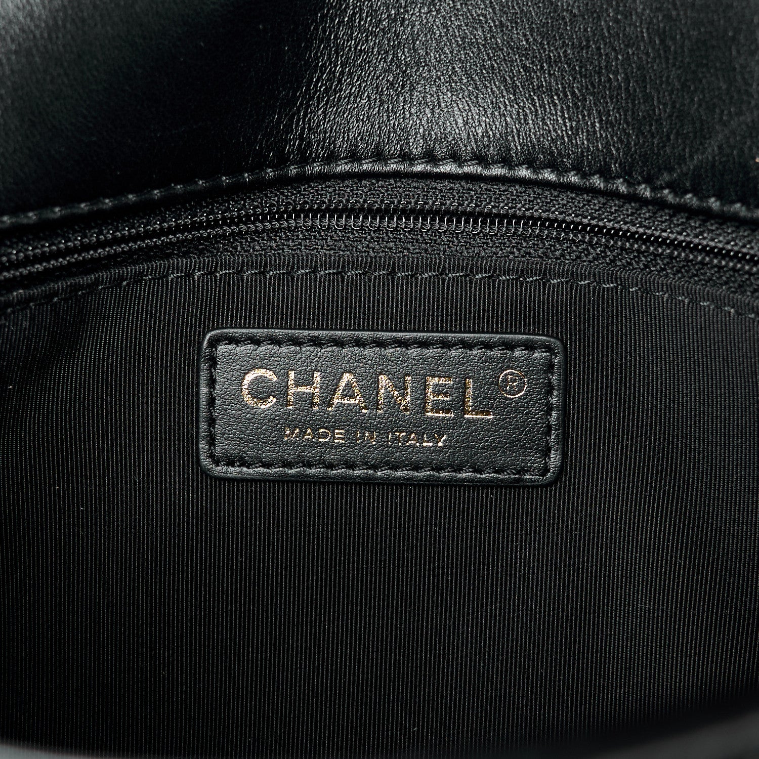 Calfskin Stitched CC Case Flap Bag Black