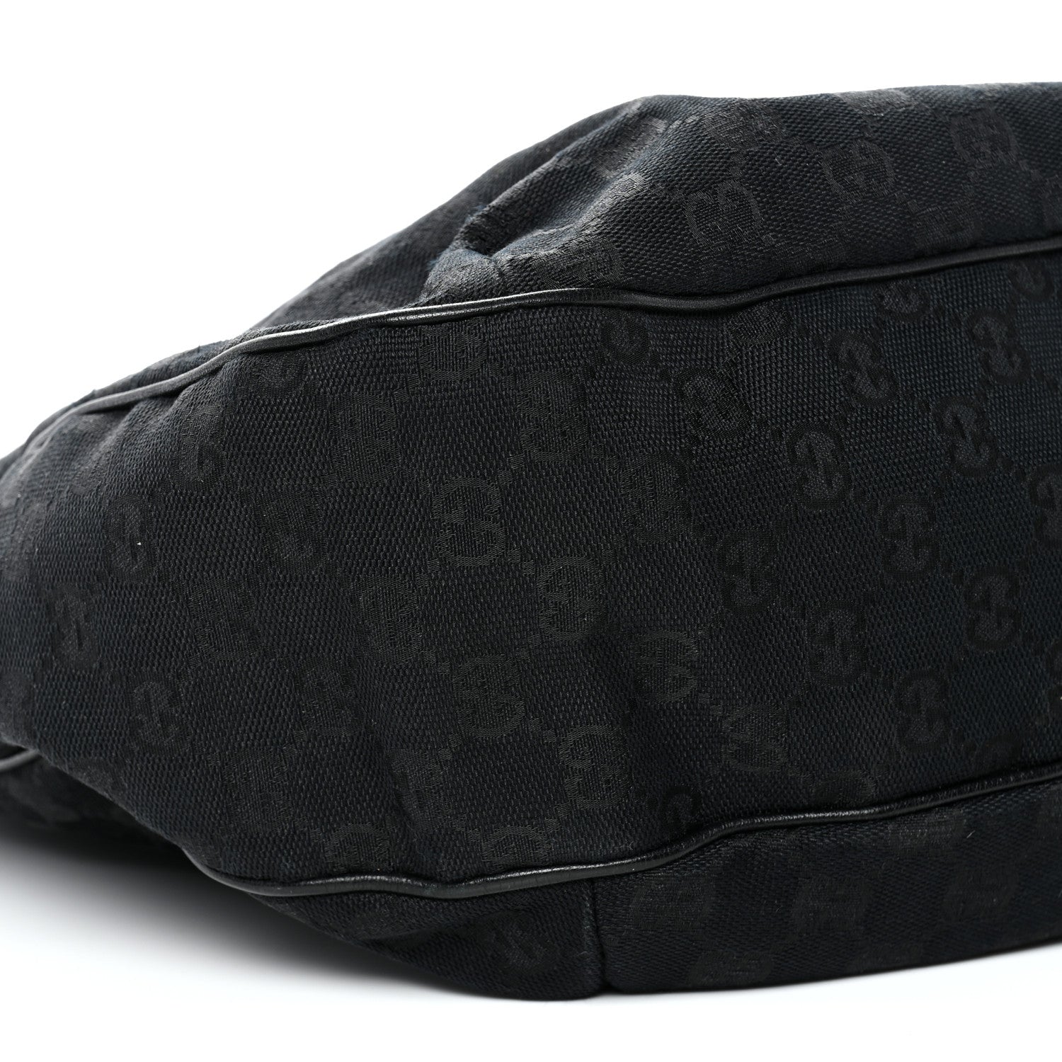 Monogram Large New Ladies Web Hobo Black