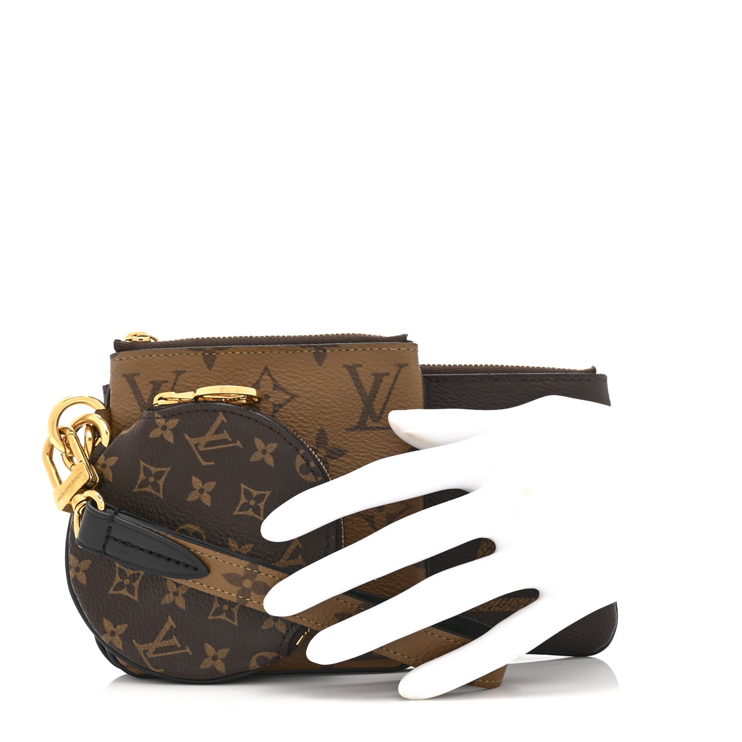 Reverse Monogram Giant Trio Pouch