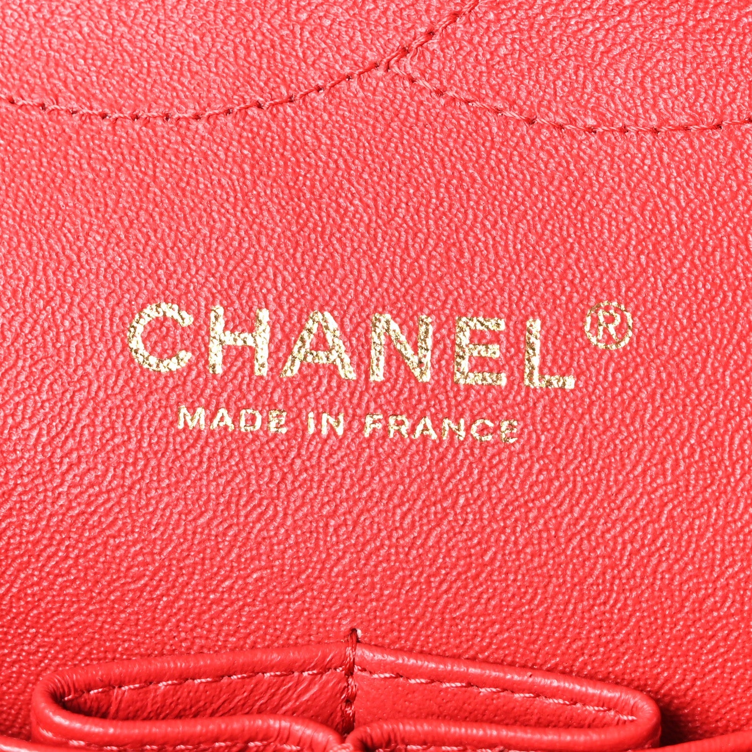 Lambskin Quilted Jumbo Double Flap Red