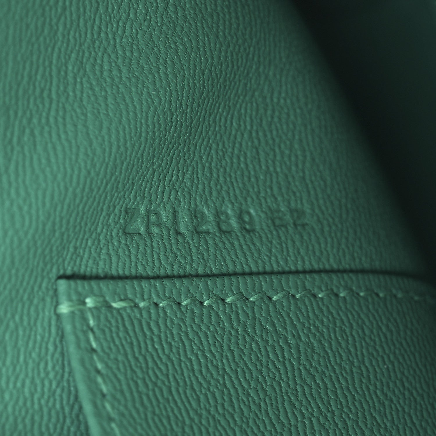 Shiny Porosus Crocodile Kelly Cut Pochette Vert Jade