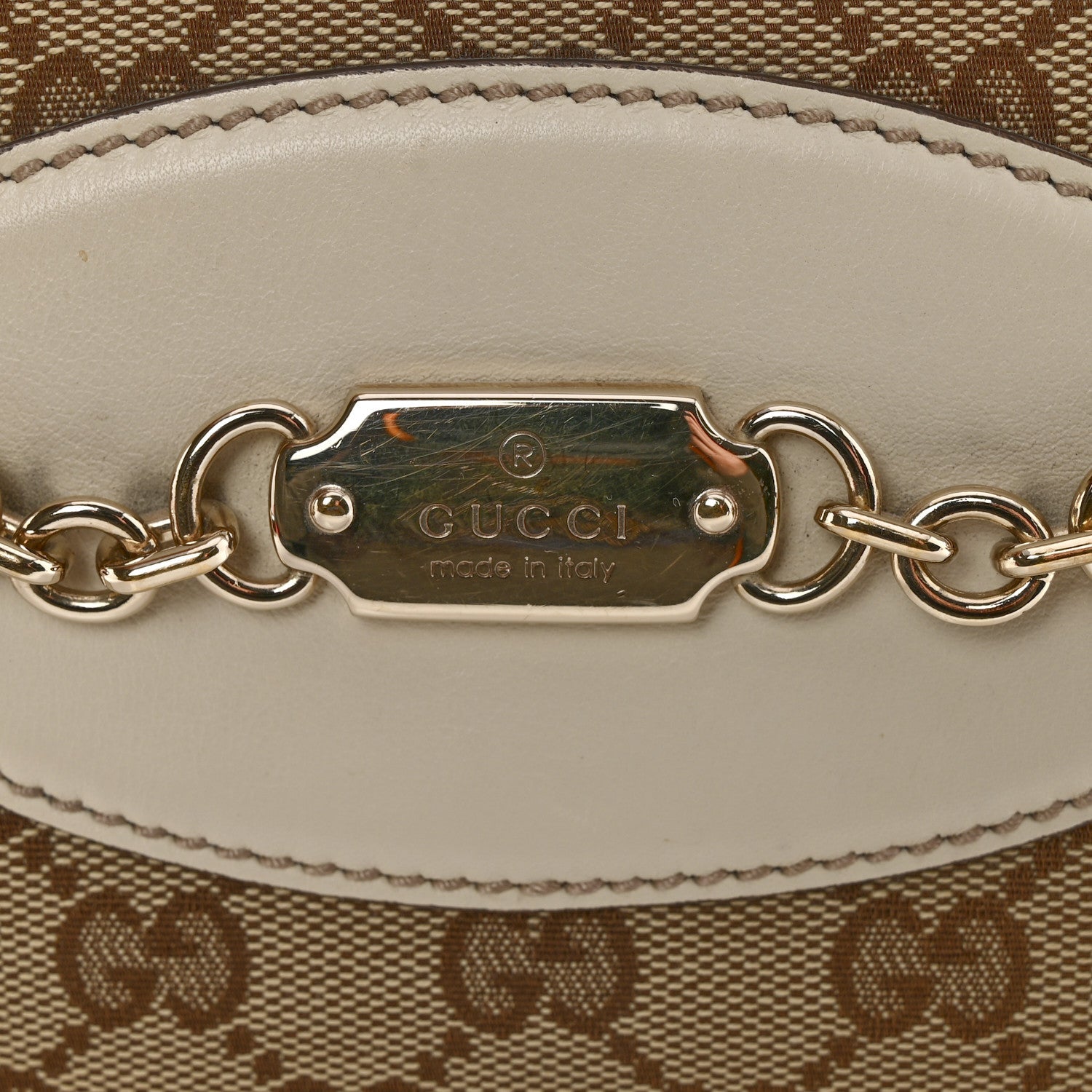 Monogram Large Punch Tote Off White