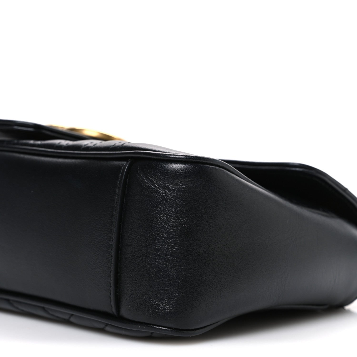 Calfskin Matelasse Small GG Marmont Shoulder Bag Black