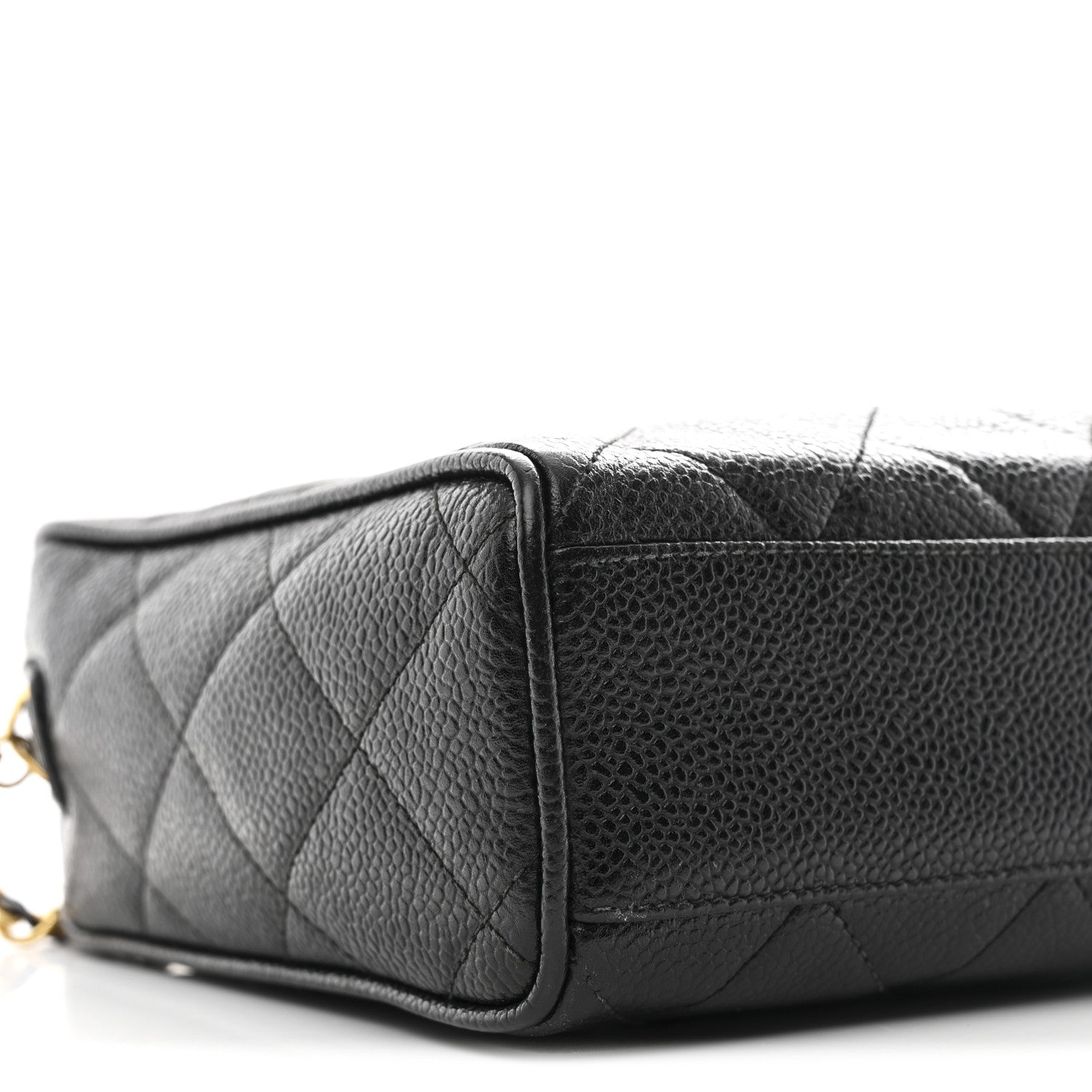Caviar Quilted Camera Case Black