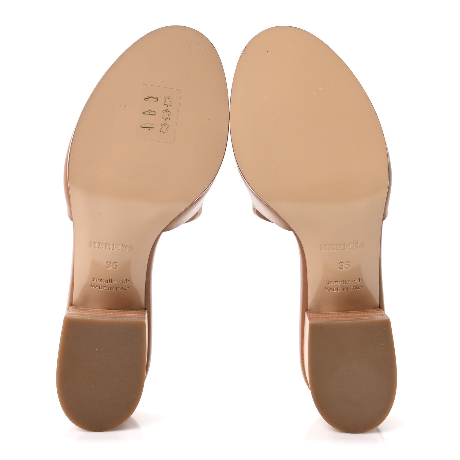 Raw Edged Calfskin Mona Sandals 36 Naturel
