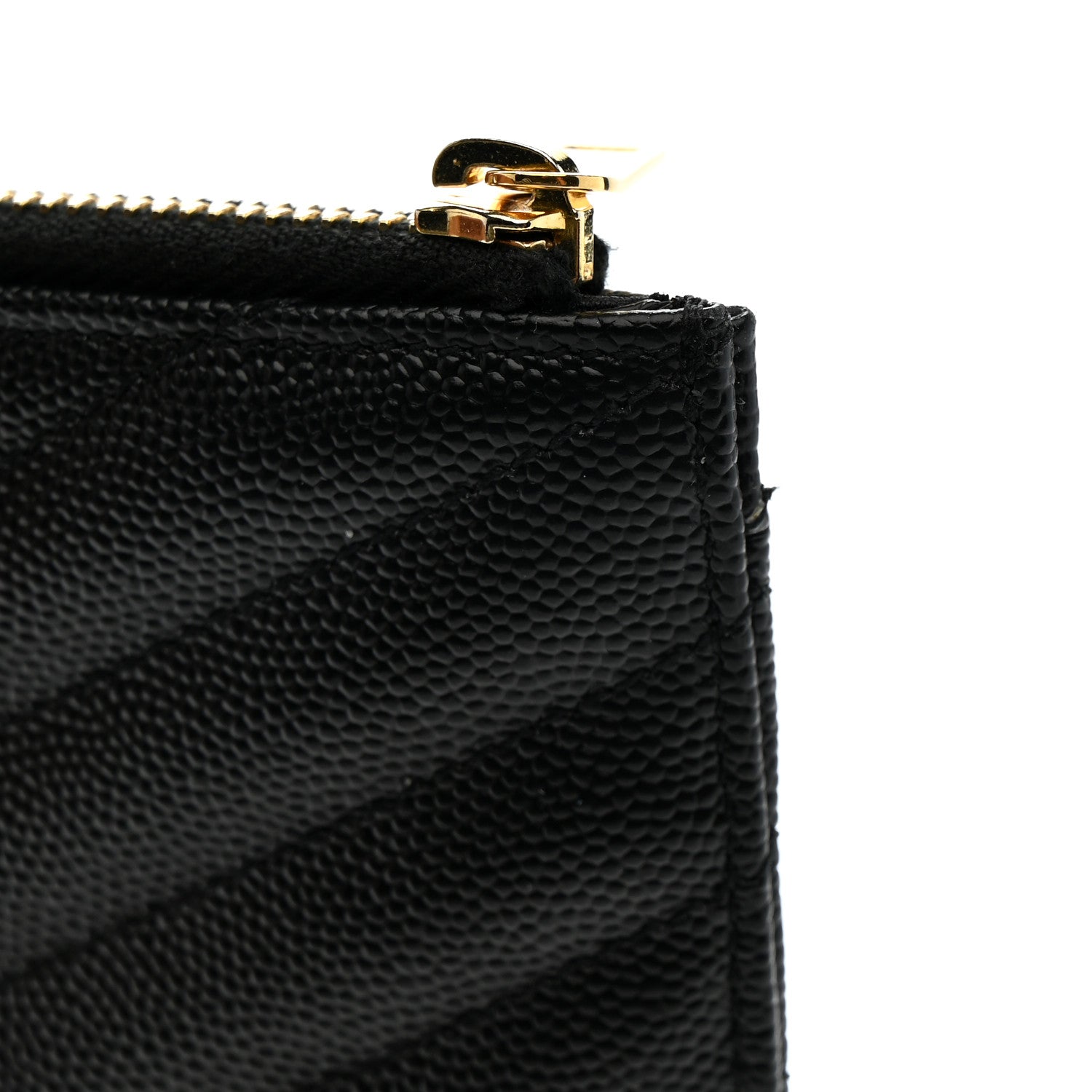 Grain De Poudre Chevron Monogram Bill Pouch Black