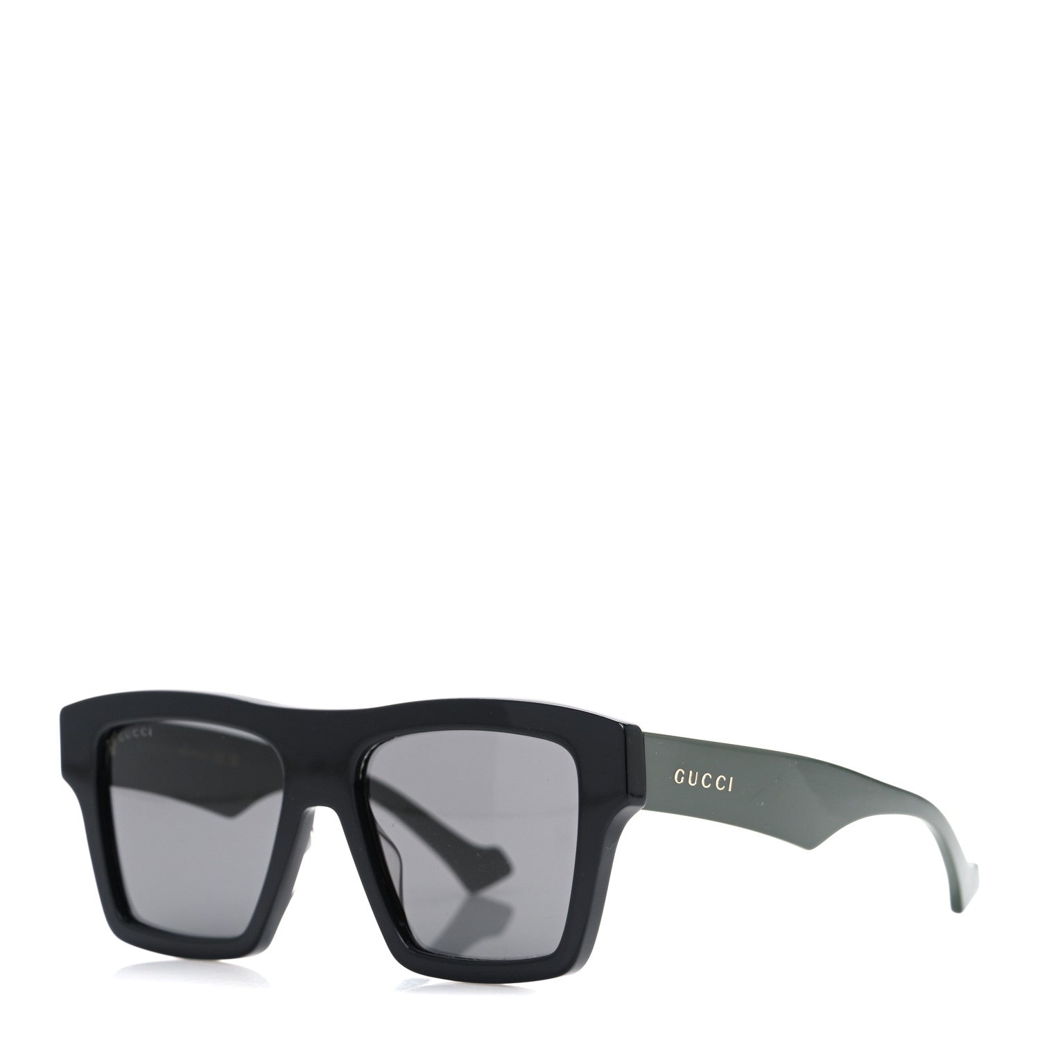 Acetate Rectangle Sunglasses GG0962S Black Khaki