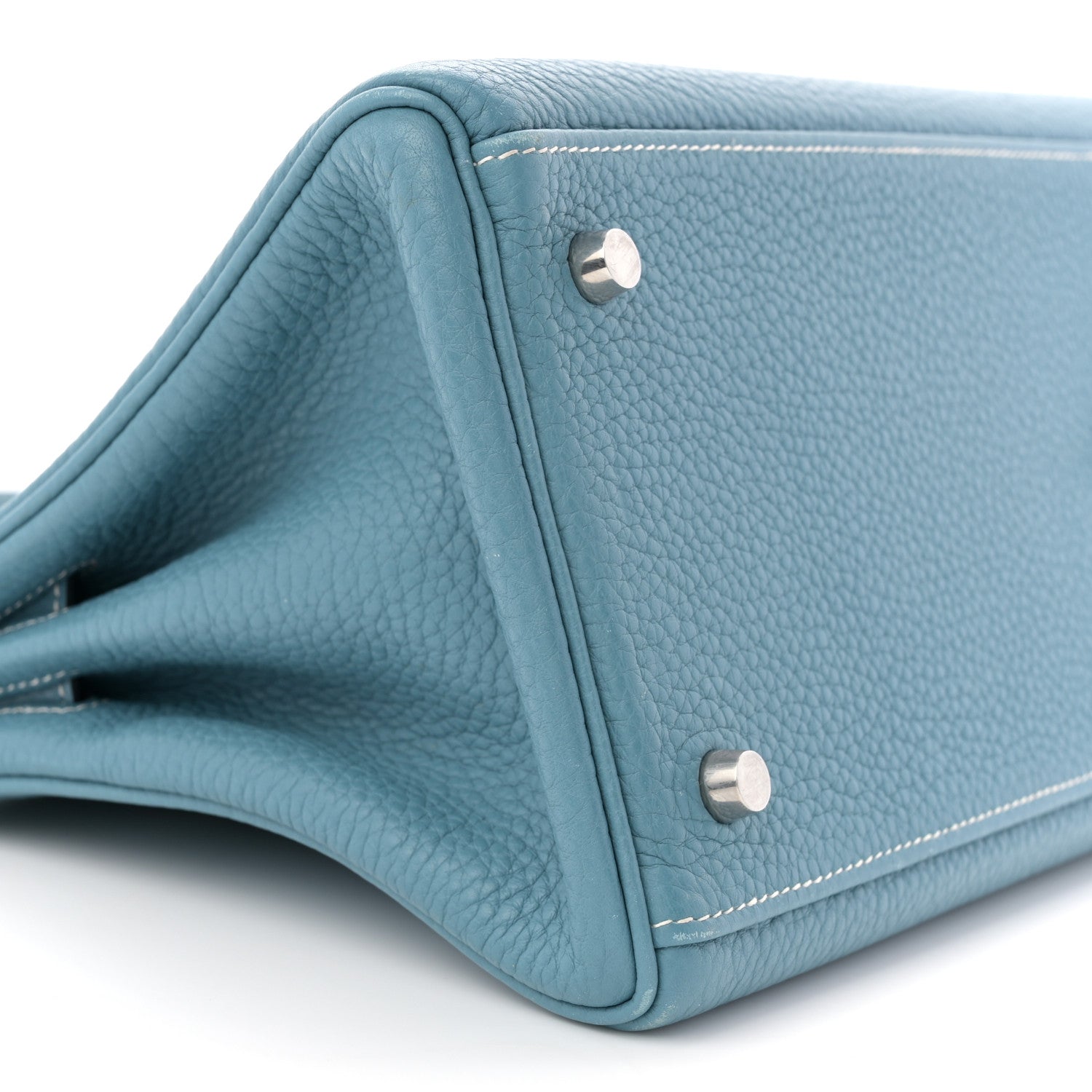 Taurillon Clemence Shoulder Kelly 42 Blue Jean