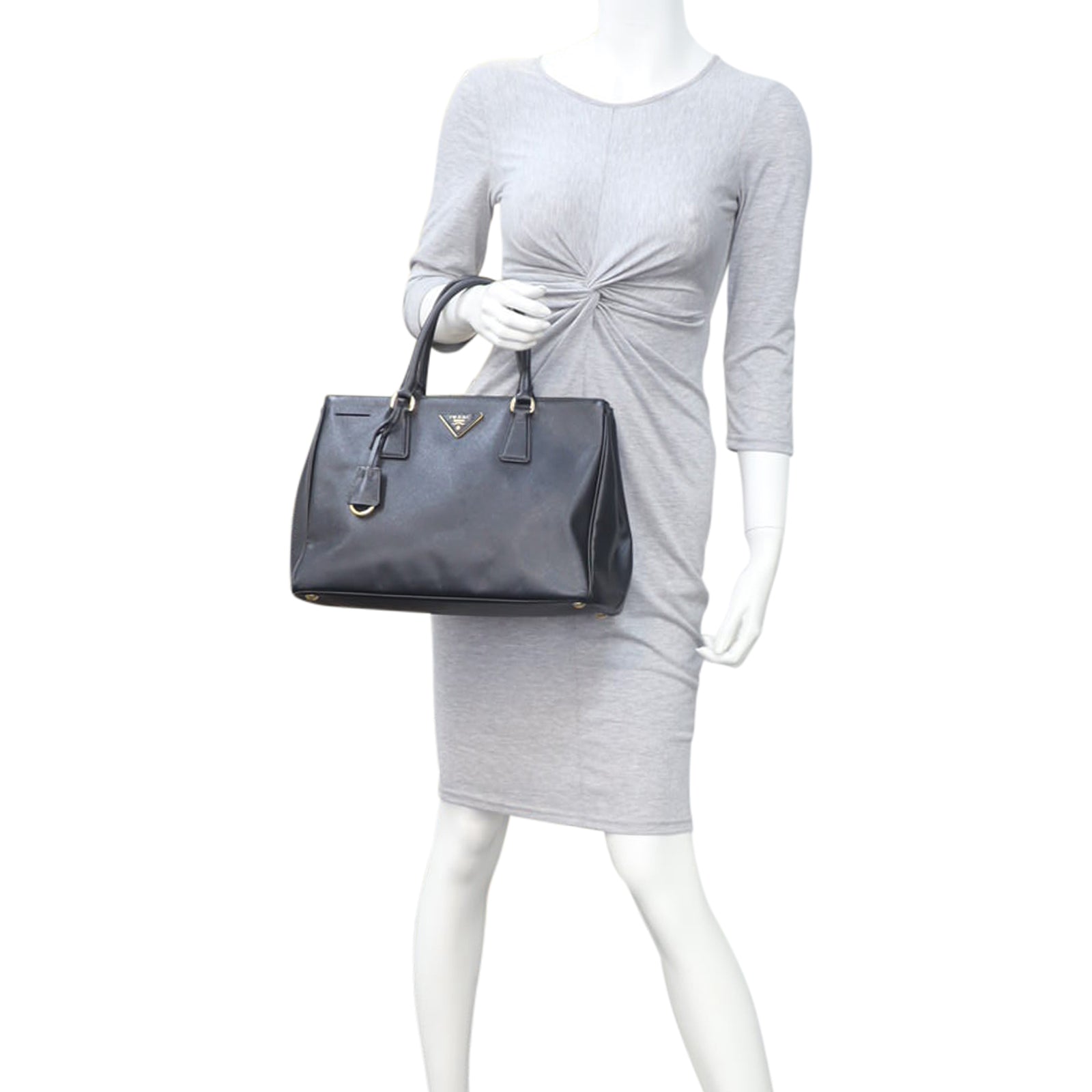 Prada Saffiano Lux Galleria Double Zip Tote Medium